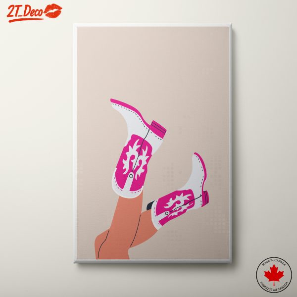 Stylish Western Women's Boots Artwork