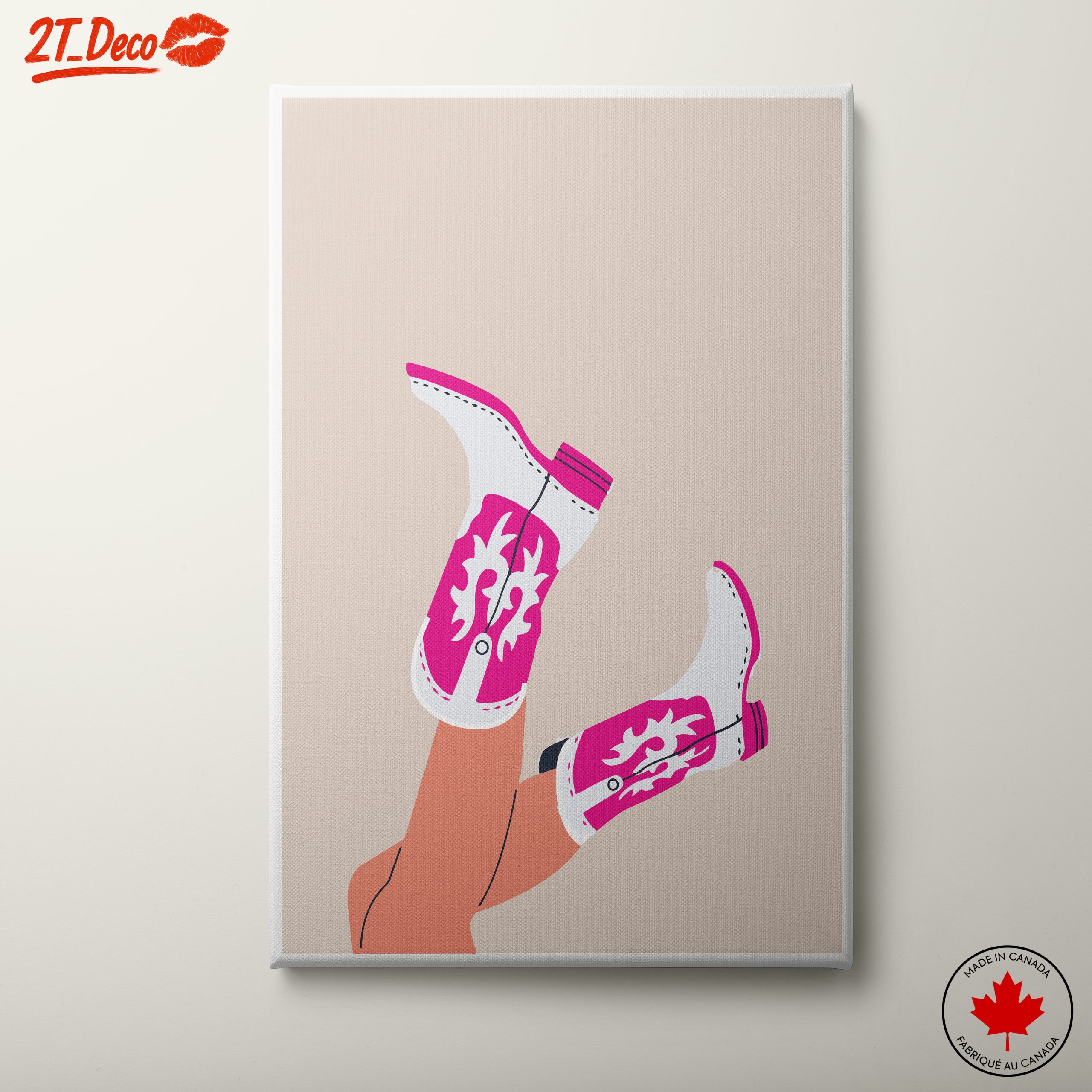 Stylish Western Women's Boots Artwork