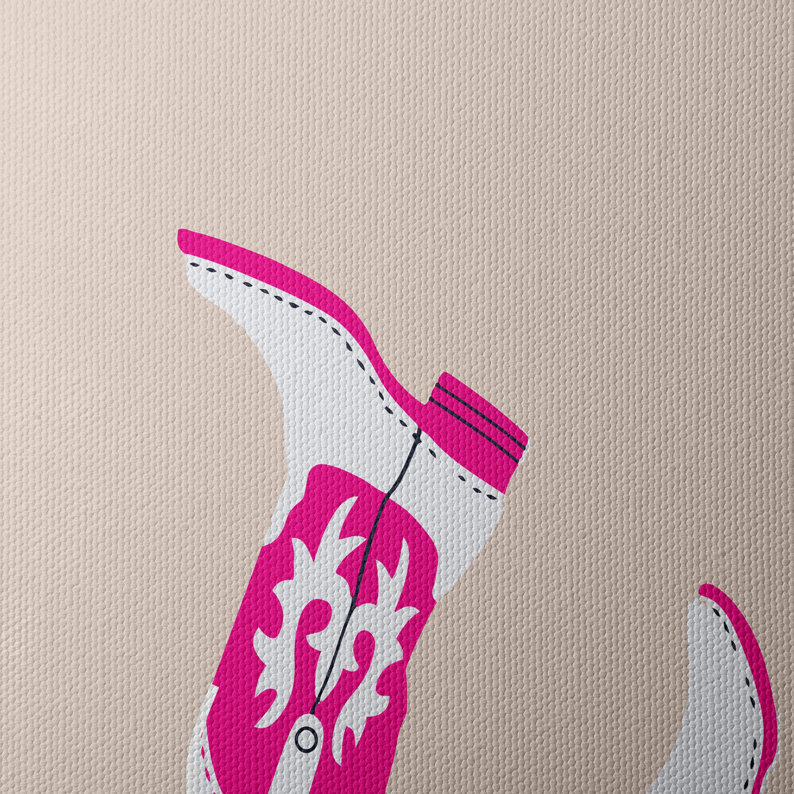 Stylish Western Women's Boots Artwork - Image 4