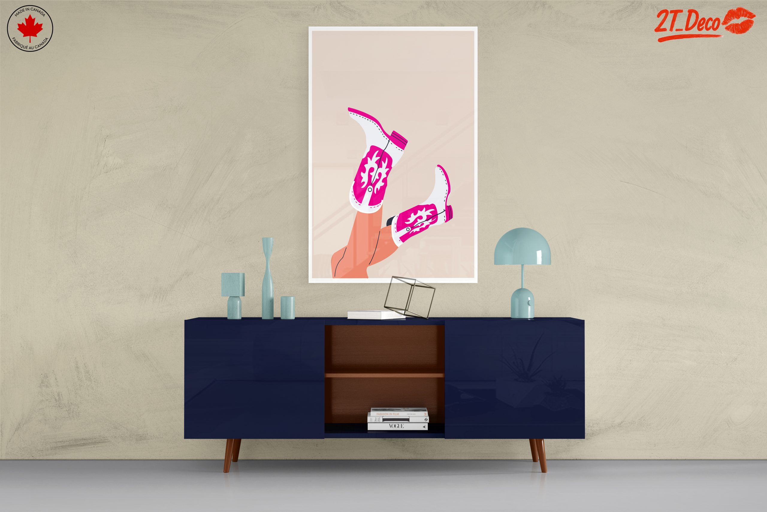 Stylish Western Women's Boots Artwork - Image 8