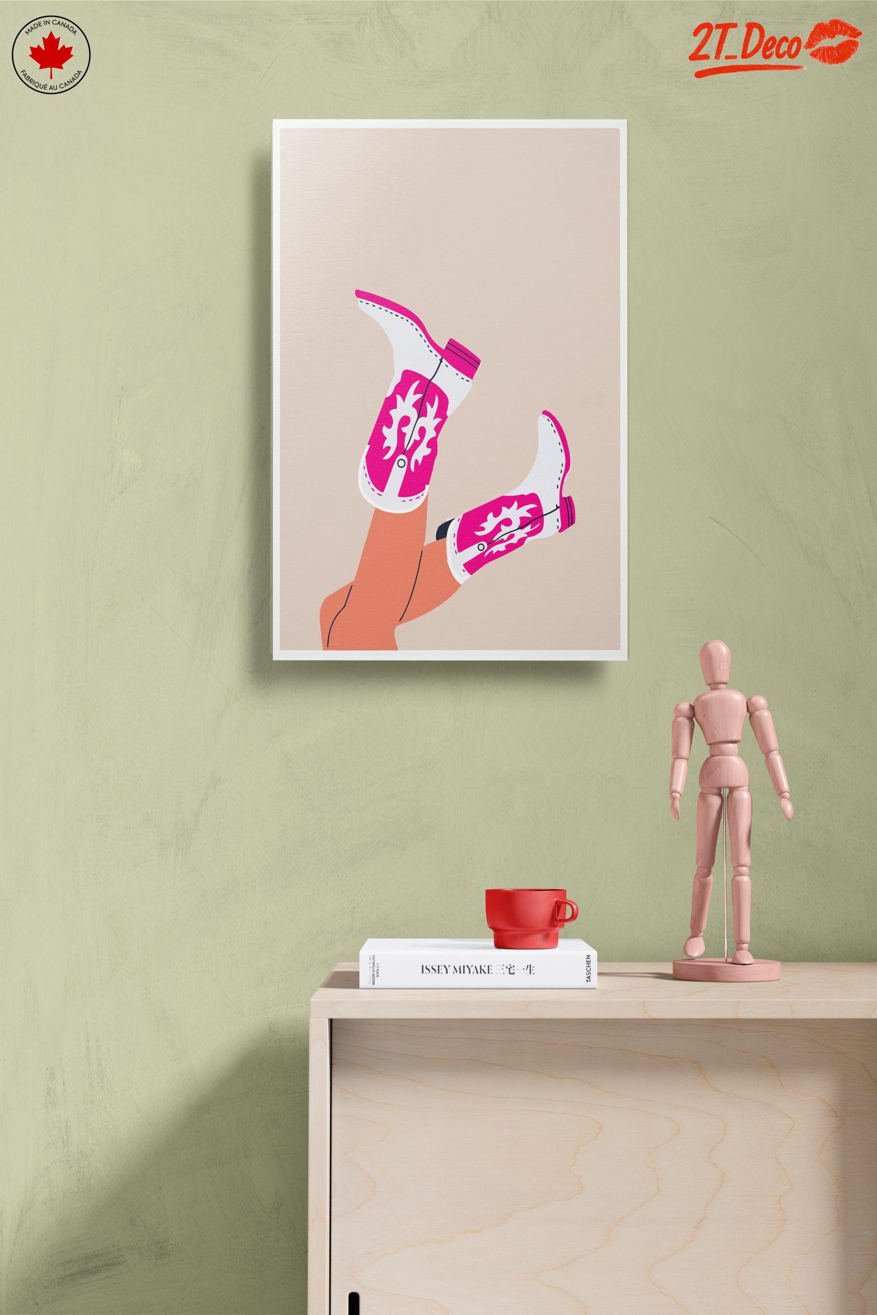 Stylish Western Women's Boots Artwork - Image 14
