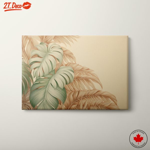 Lush Tropical Leaves in Modern Botanical Style