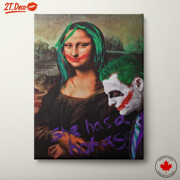 Mona Lisa with Joker Transformation in Pop Art Style