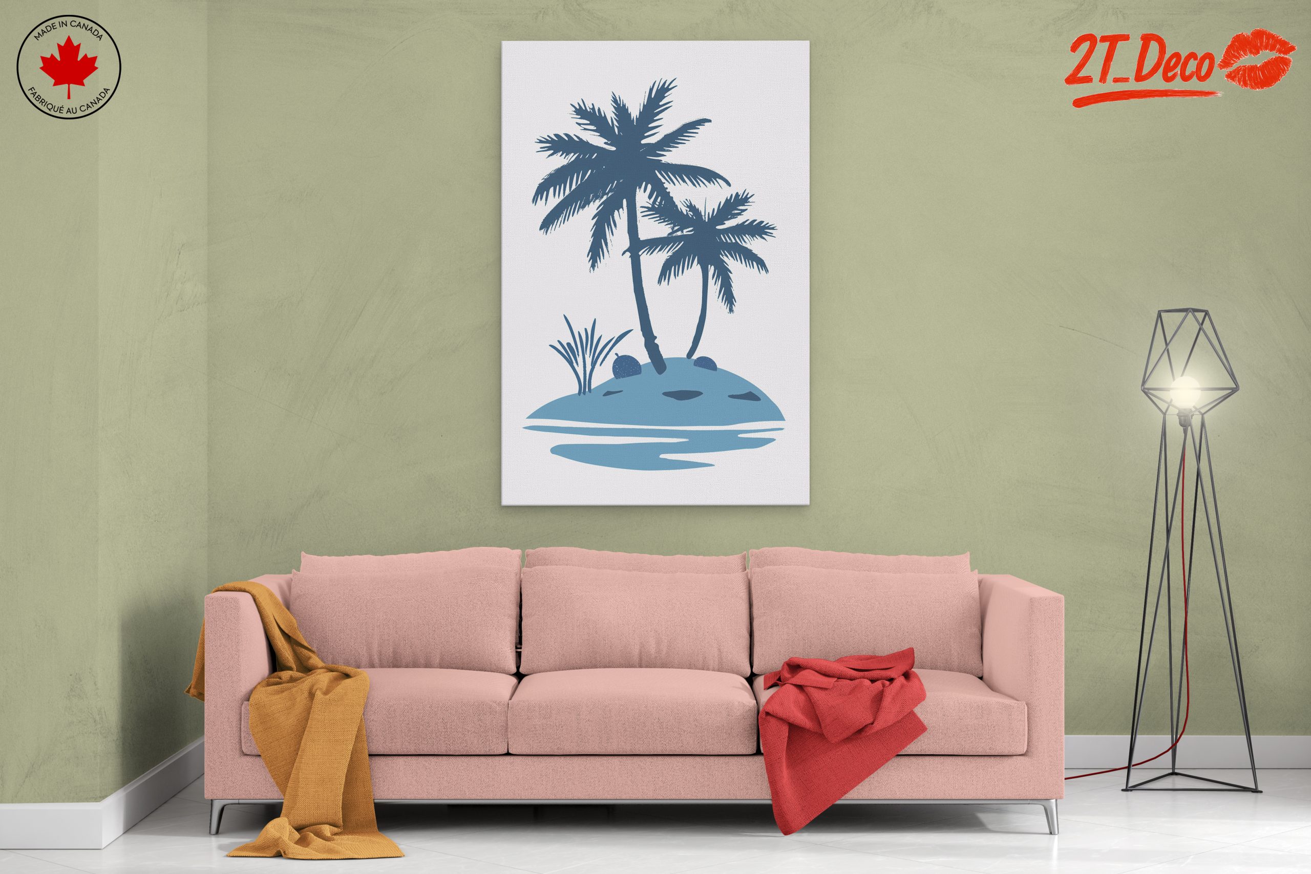 Stylized Palm Trees on Tropical Island - Image 2
