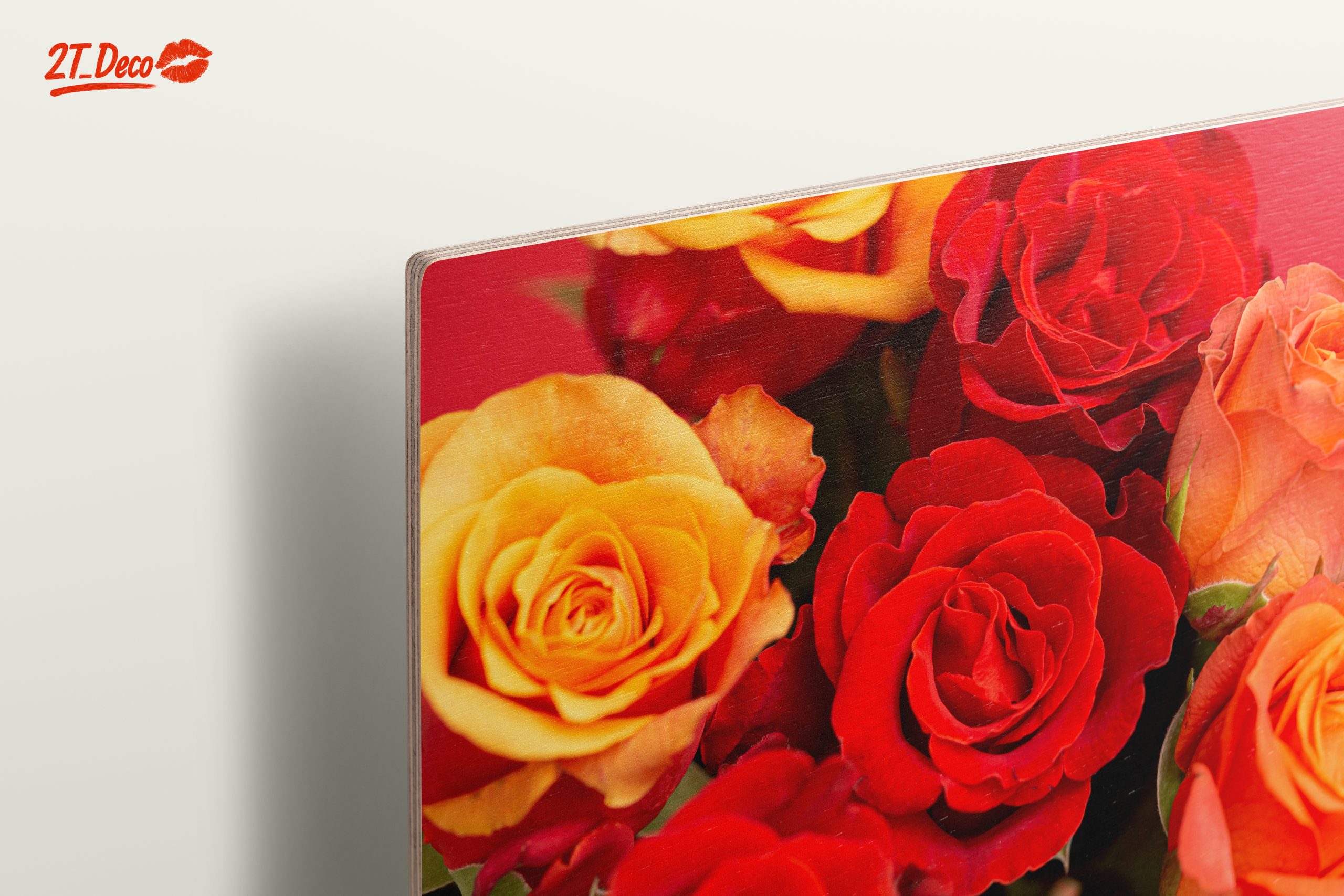 Vibrant Roses on a Red Background - Image 15