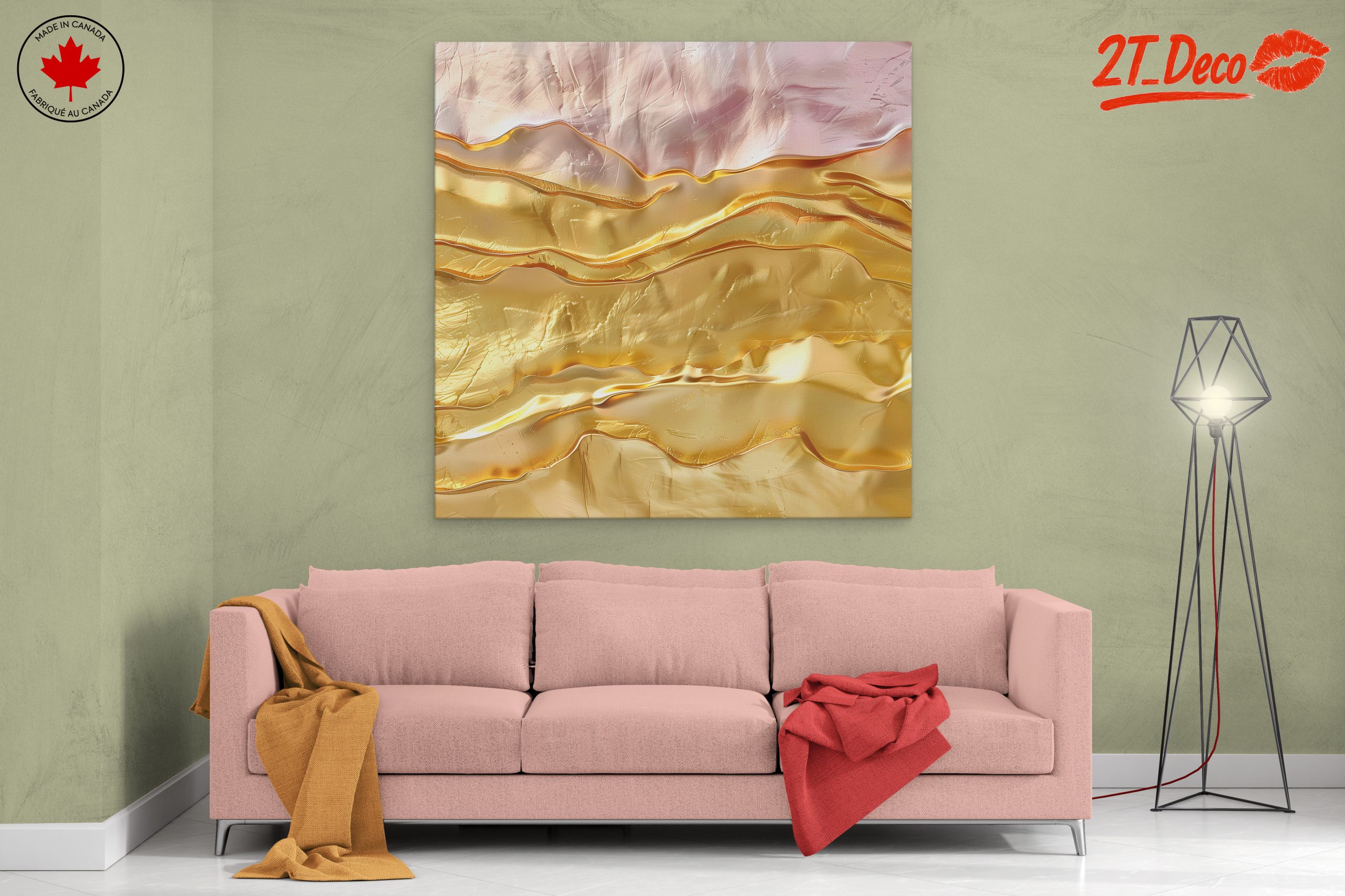 Elegant Abstract Gold Waves - Image 2