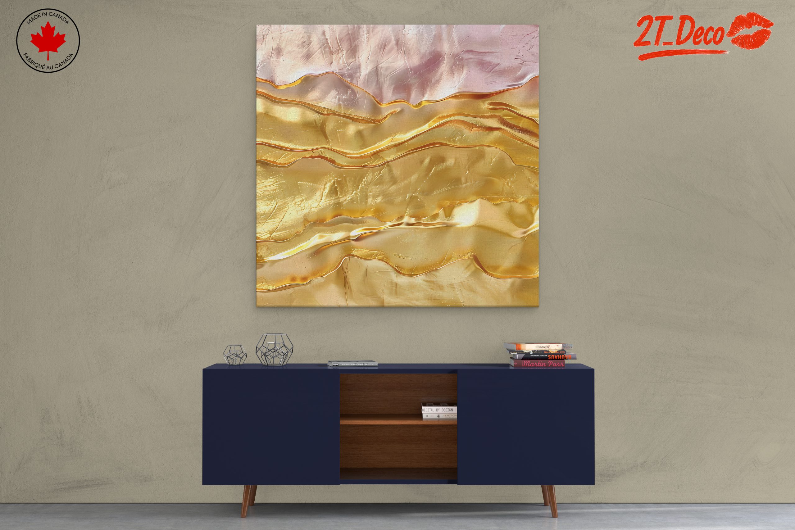 Elegant Abstract Gold Waves - Image 3