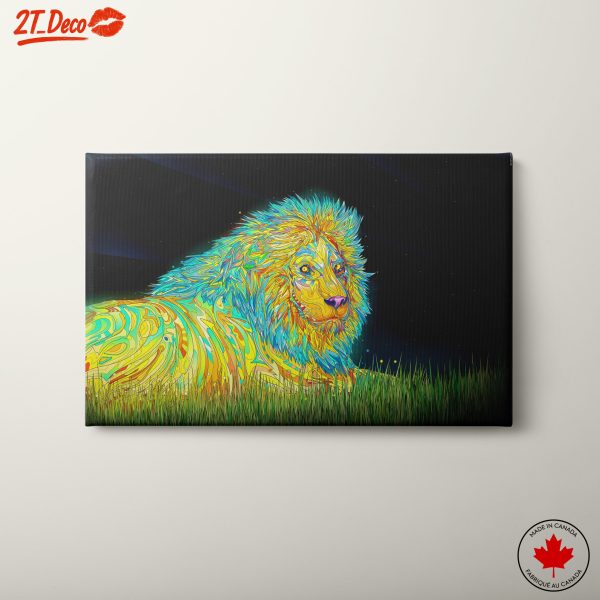 Vibrant Artistic Lion Wall Art