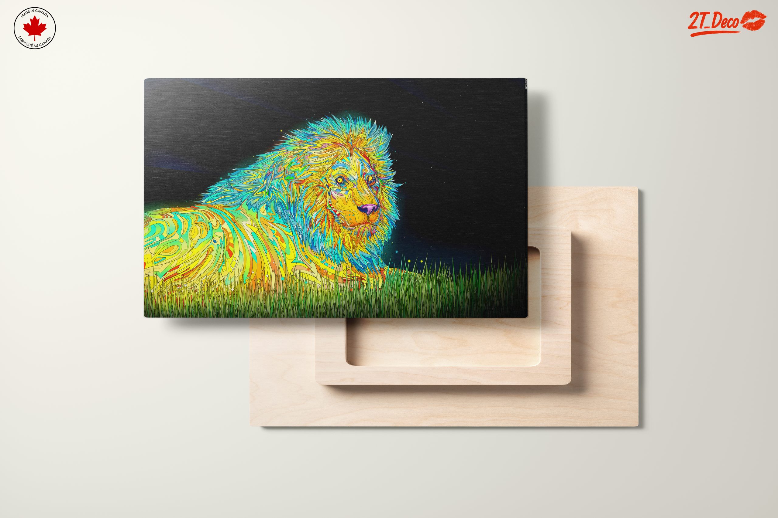 Vibrant Artistic Lion Wall Art - Image 11