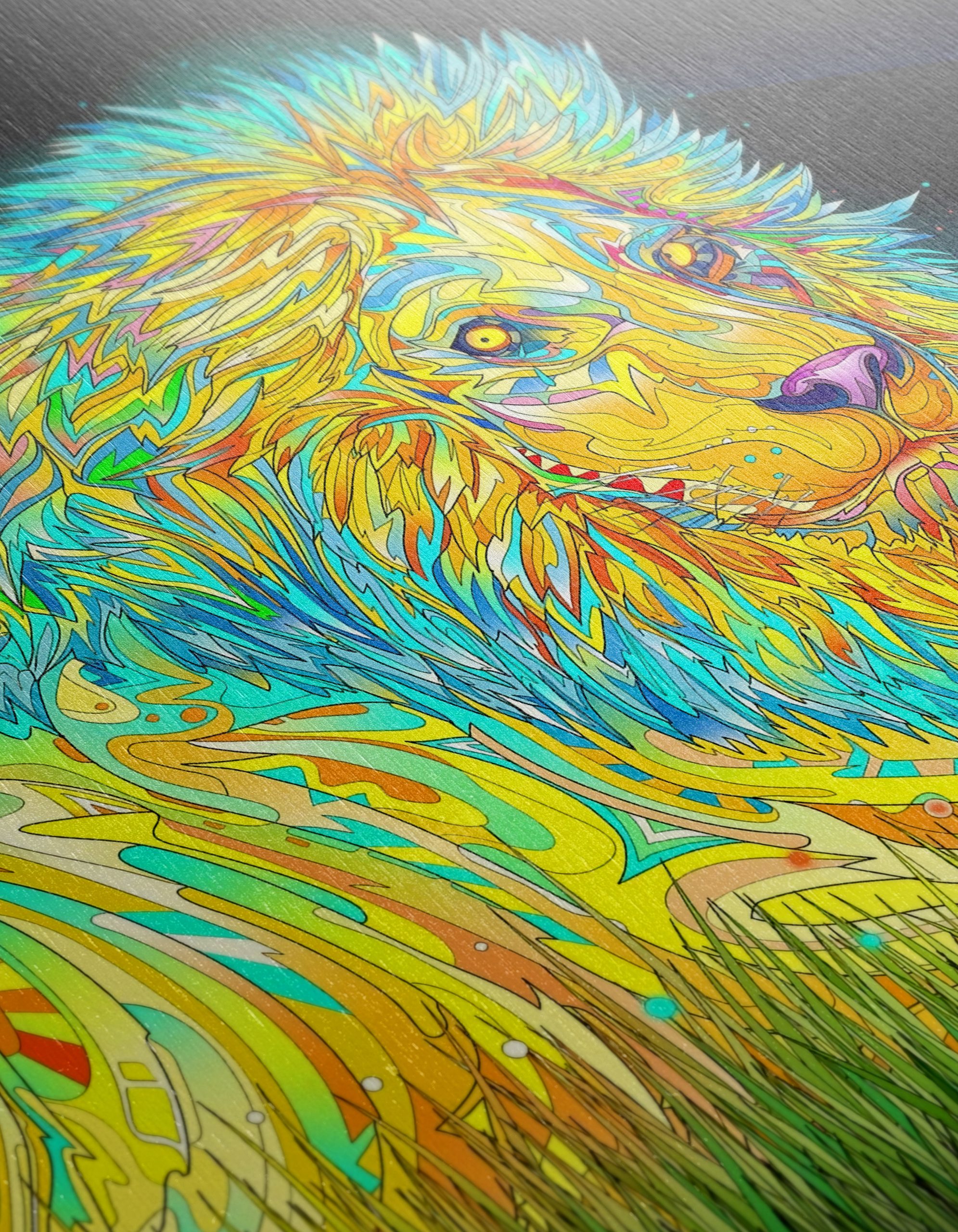 Vibrant Artistic Lion Wall Art - Image 12