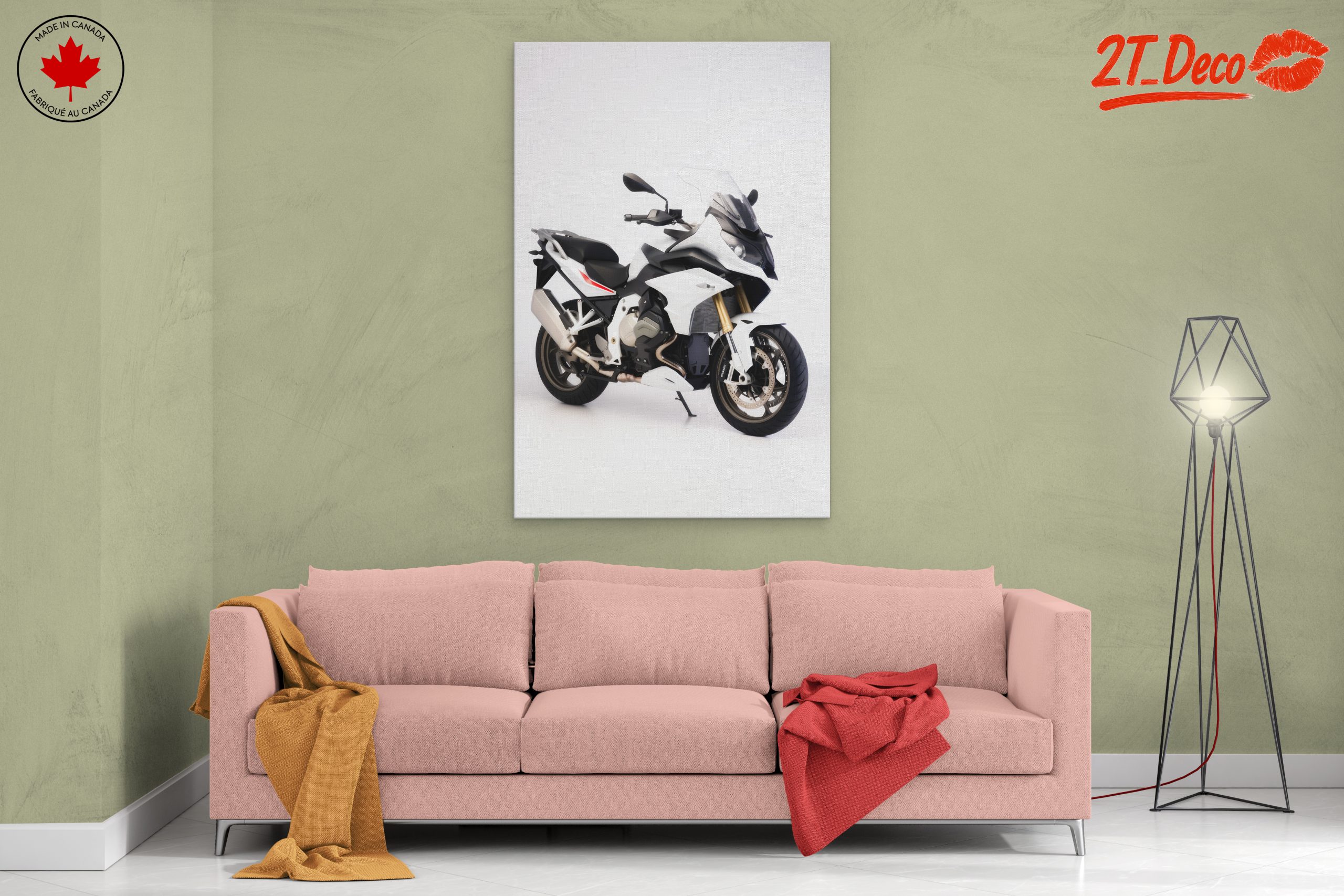 Sleek White Motorcycle Design 2 - Image 2