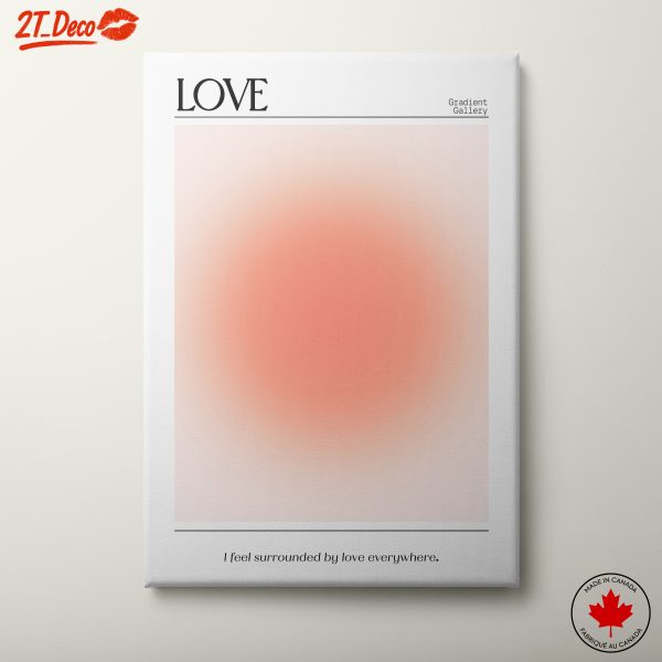 Love Gradient Typography Art