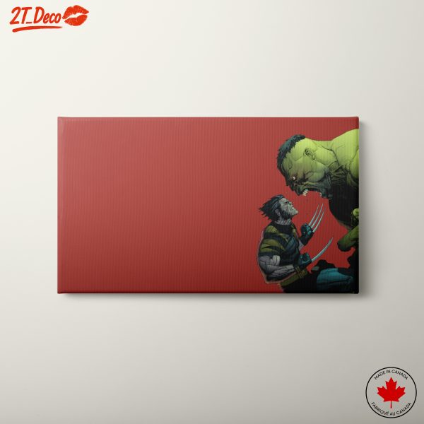 Wolverine and Hulk Clash Art