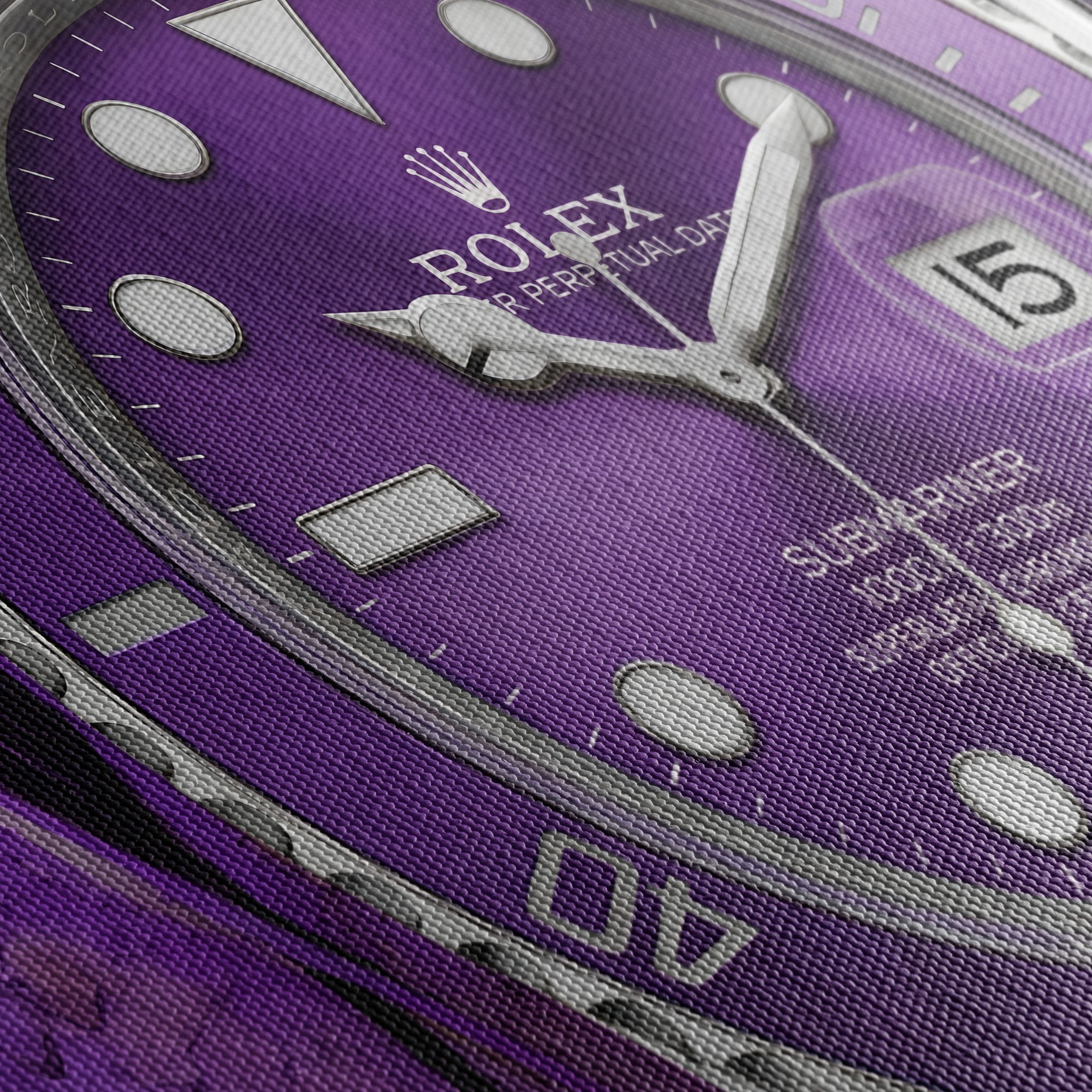 Purple Rolex Submariner Against Graffiti Background - Image 5