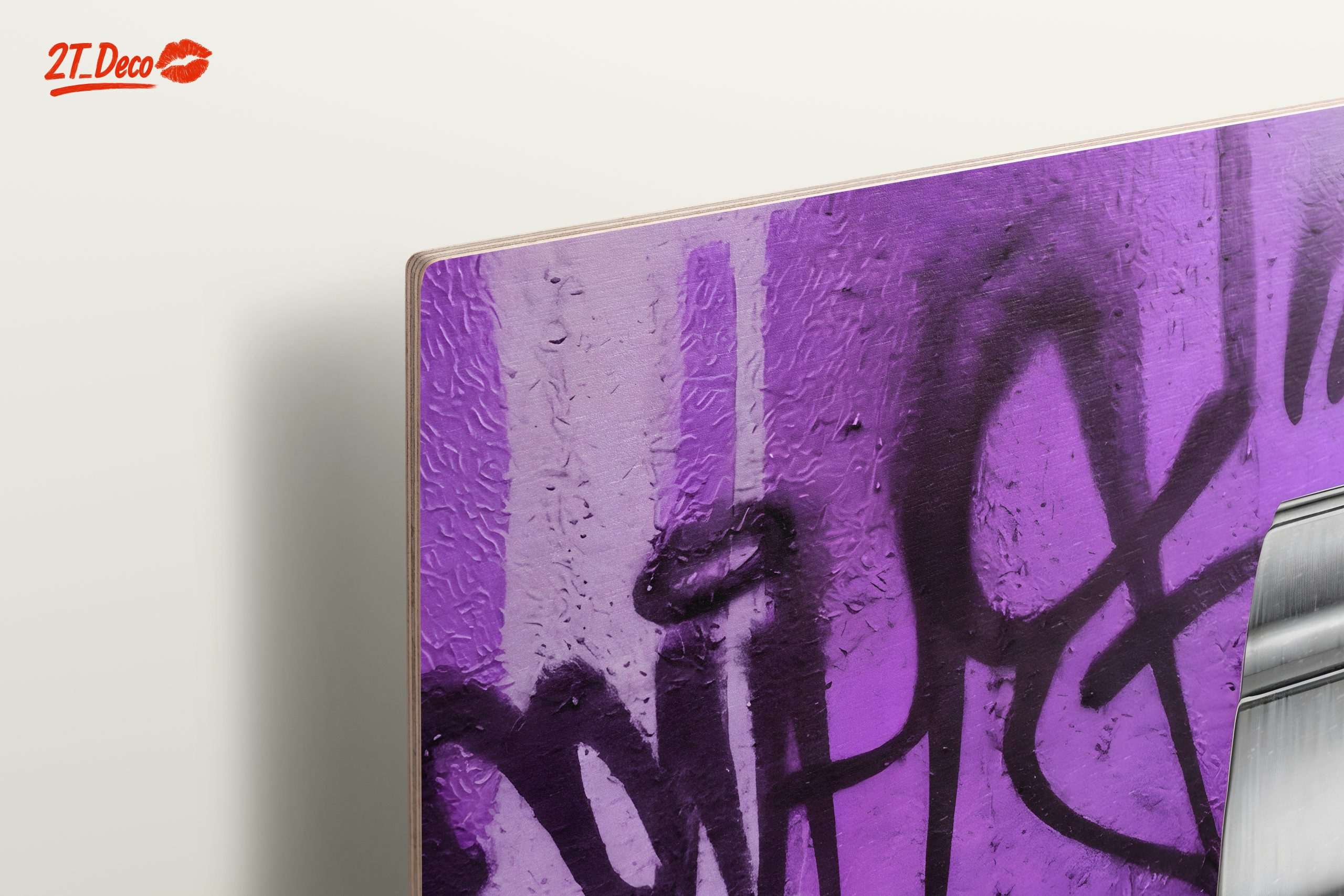 Purple Rolex Submariner Against Graffiti Background - Image 15