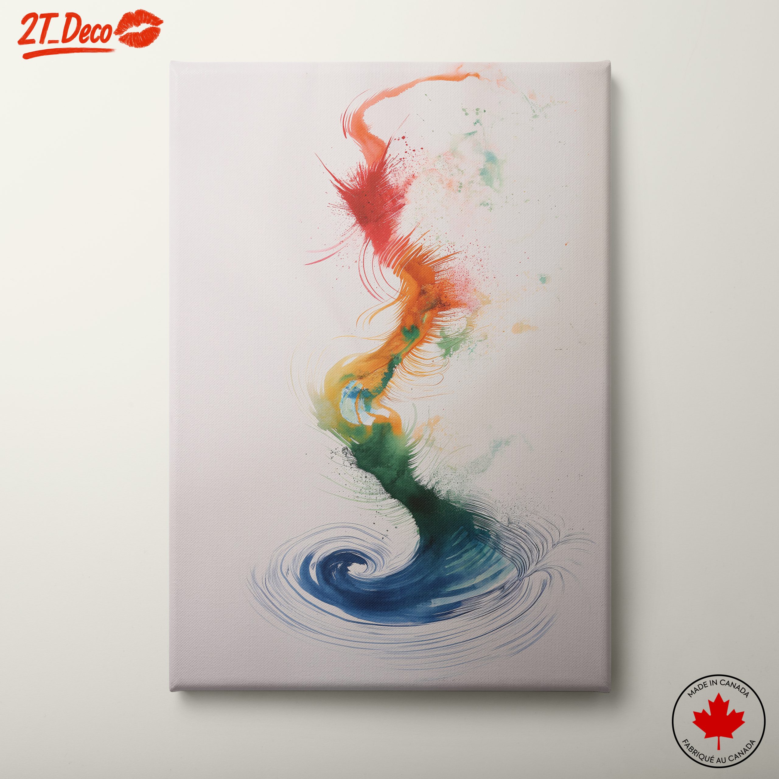 Colorful Abstract Waves Art