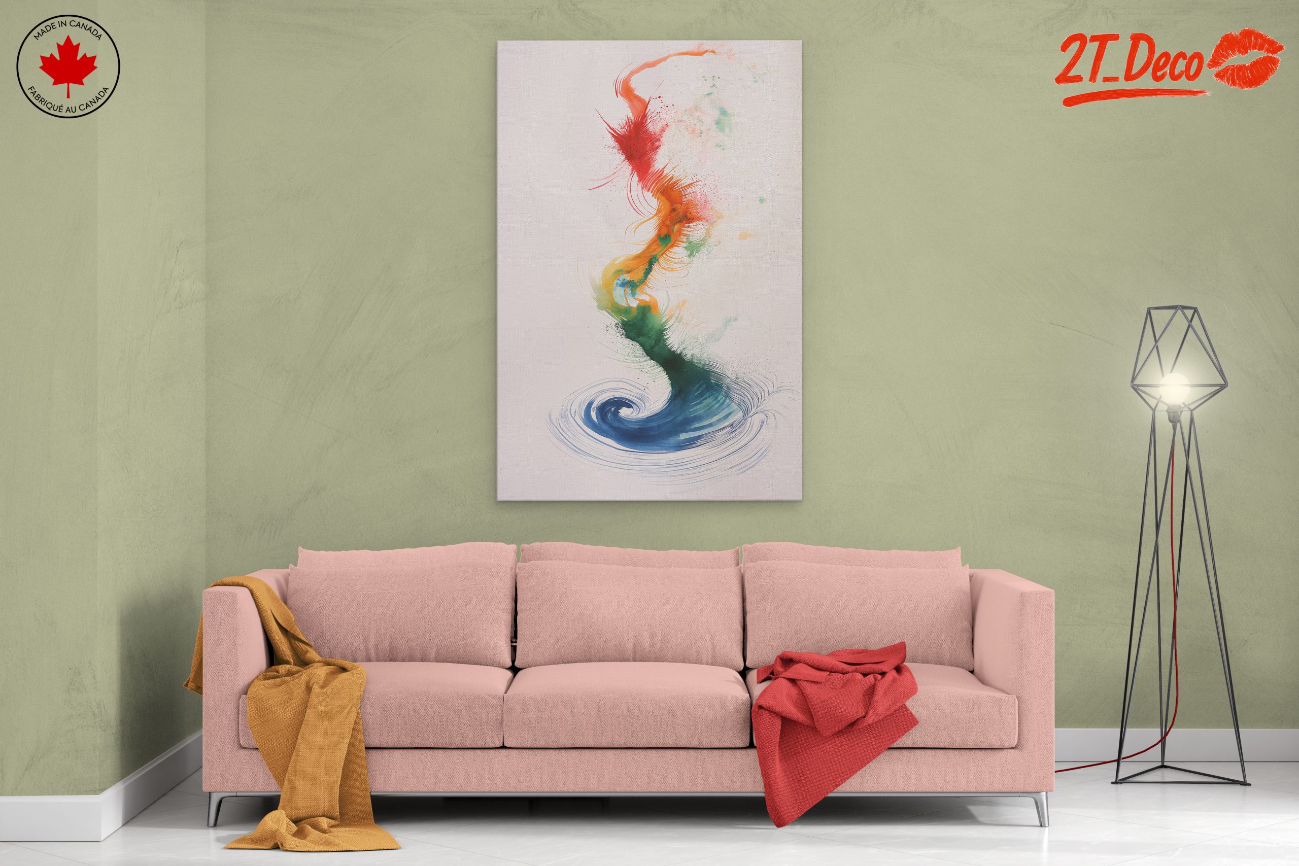 Colorful Abstract Waves Art - Image 2