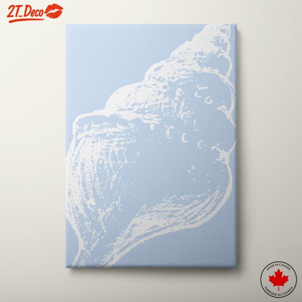 Elegant Seashell Silhouette on Soft Blue