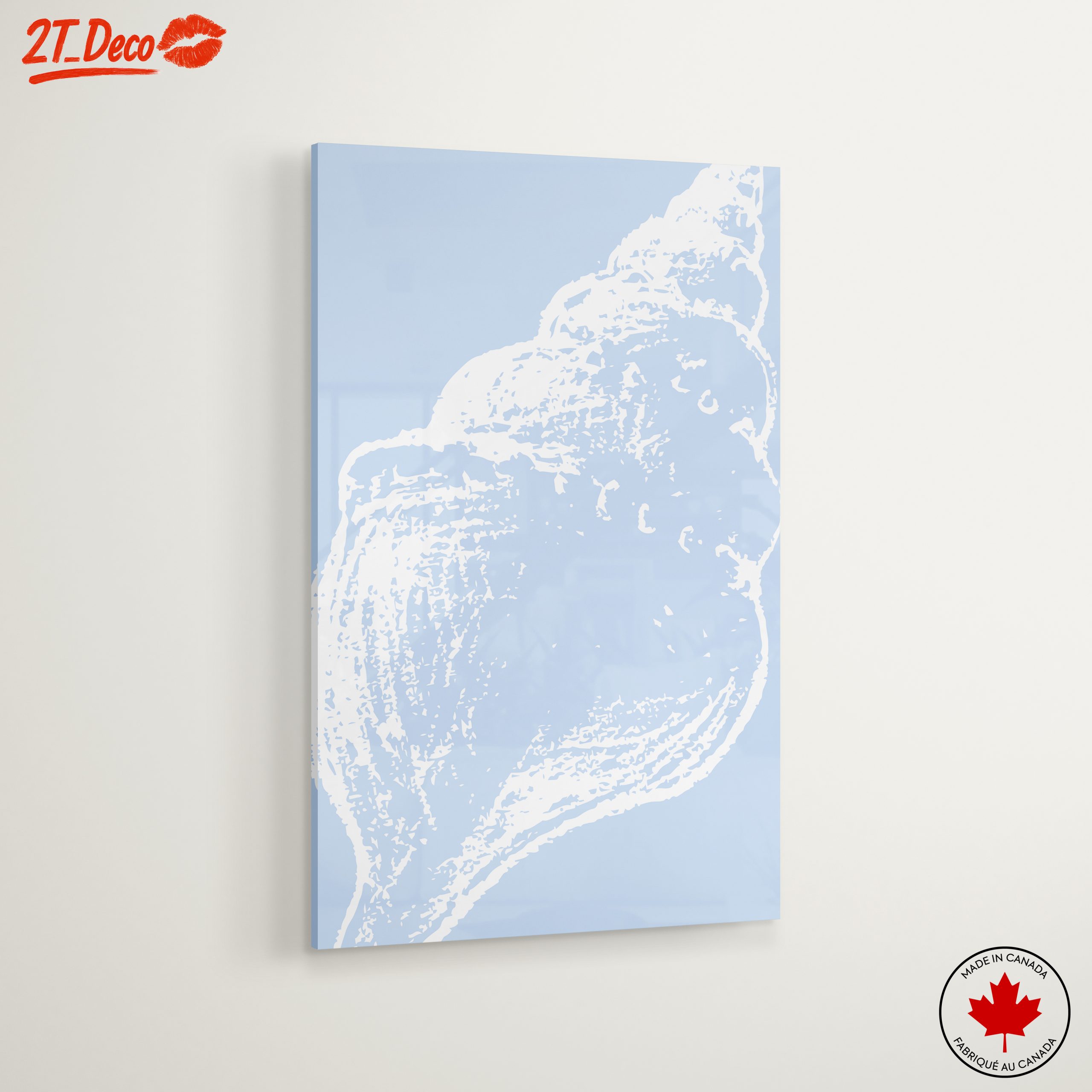 Elegant Seashell Silhouette on Soft Blue - Image 6