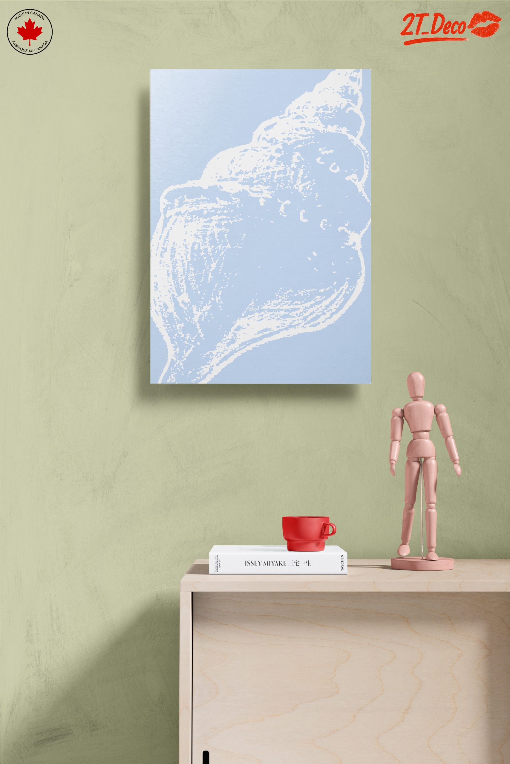 Elegant Seashell Silhouette on Soft Blue - Image 14