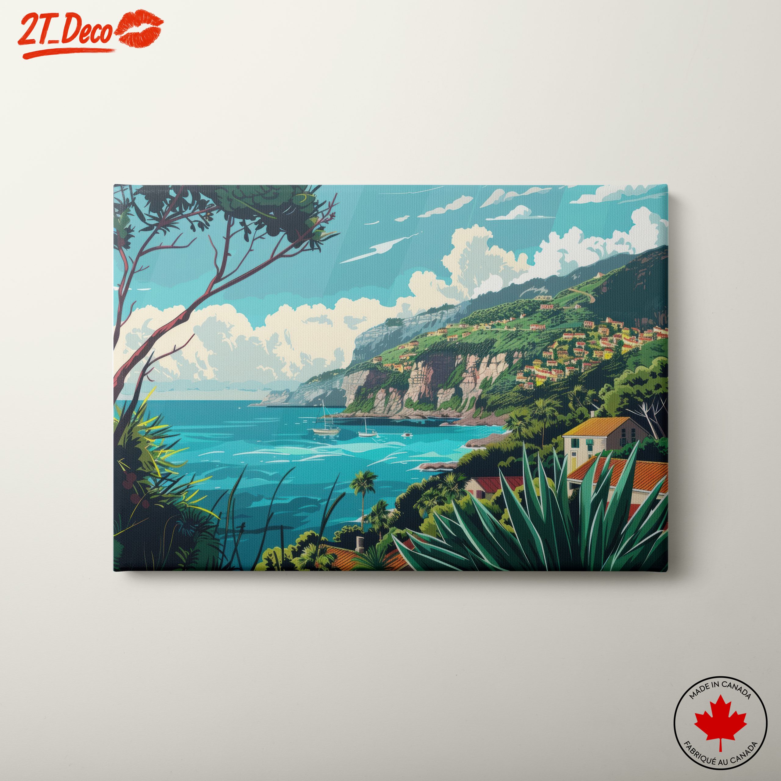 Coastal Adventure Landscape with Vibrant Colors