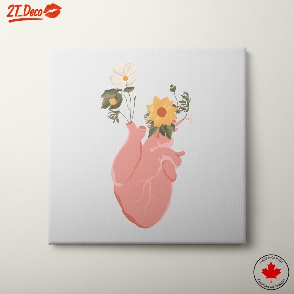 Heart and Flowers Contemporary Art