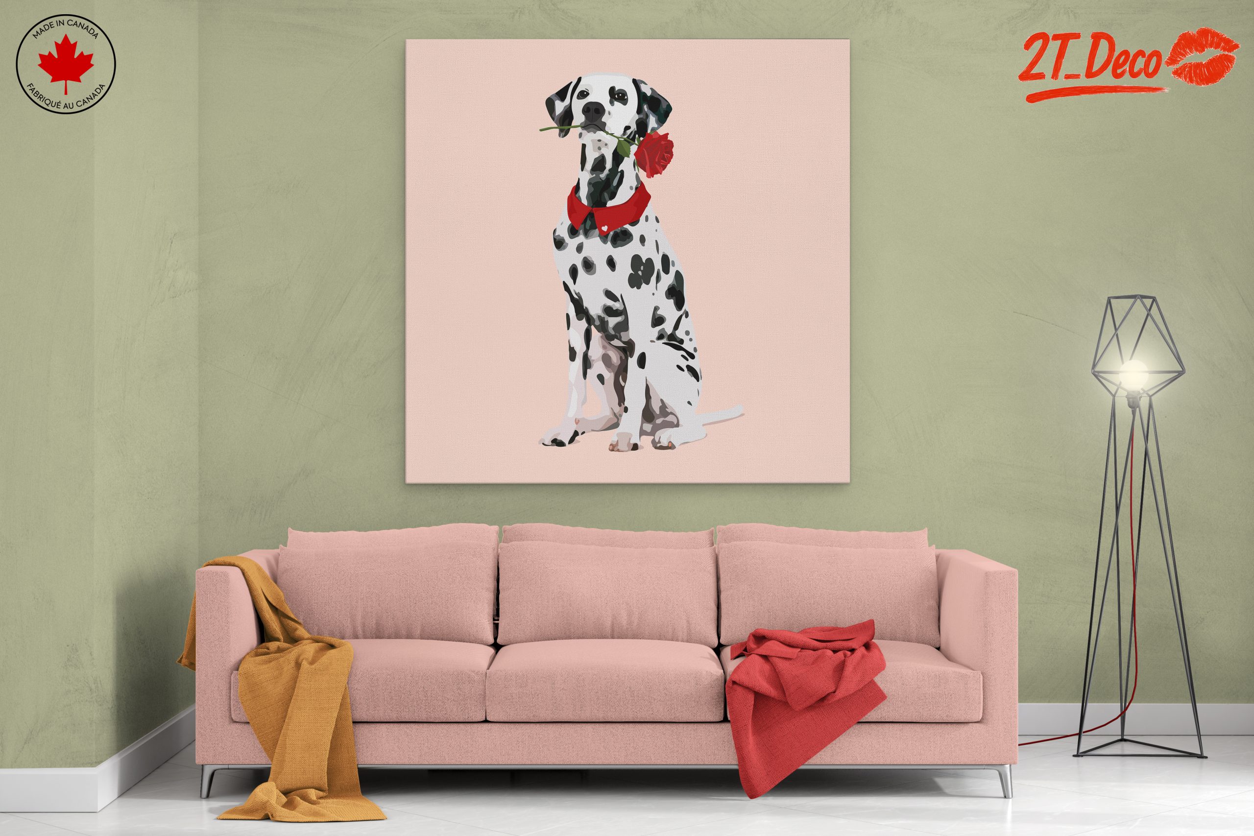 Dalmatian Dog With Rose Illustration - Image 2