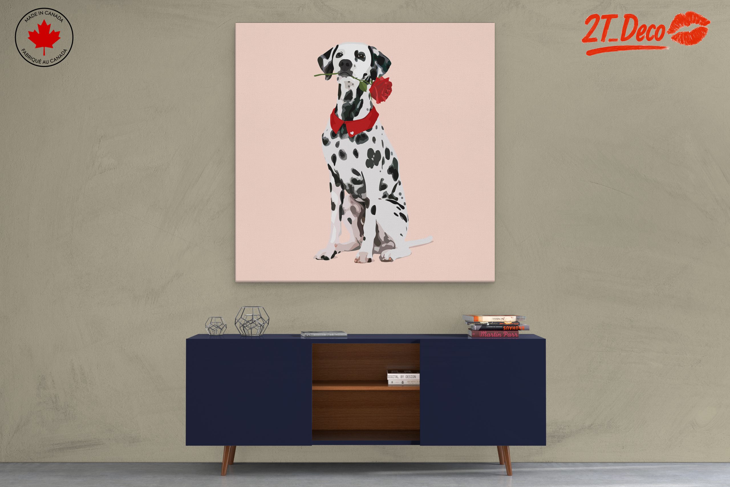 Dalmatian Dog With Rose Illustration - Image 3