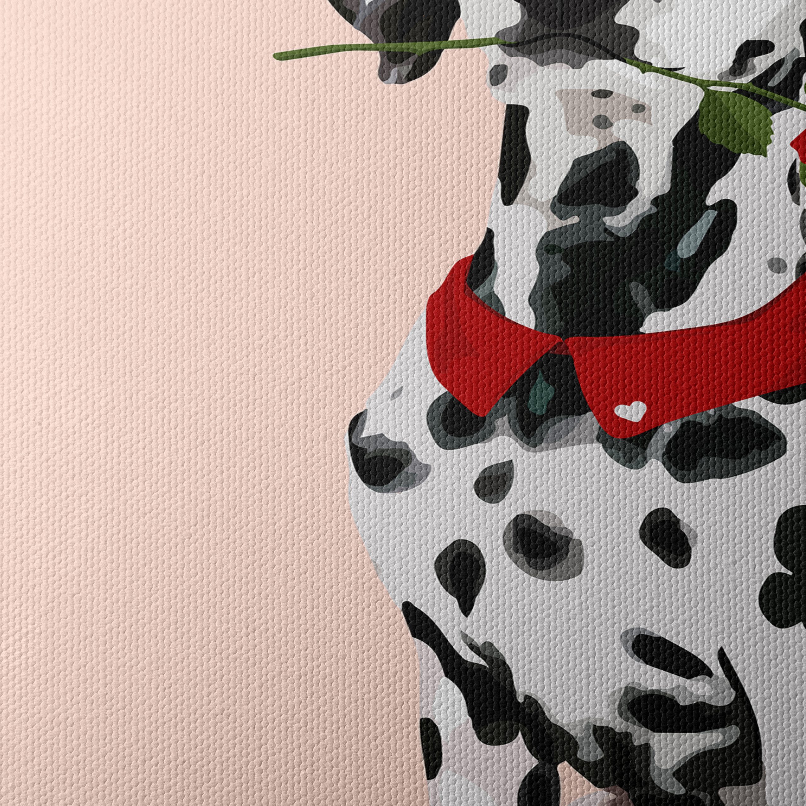 Dalmatian Dog With Rose Illustration - Image 4
