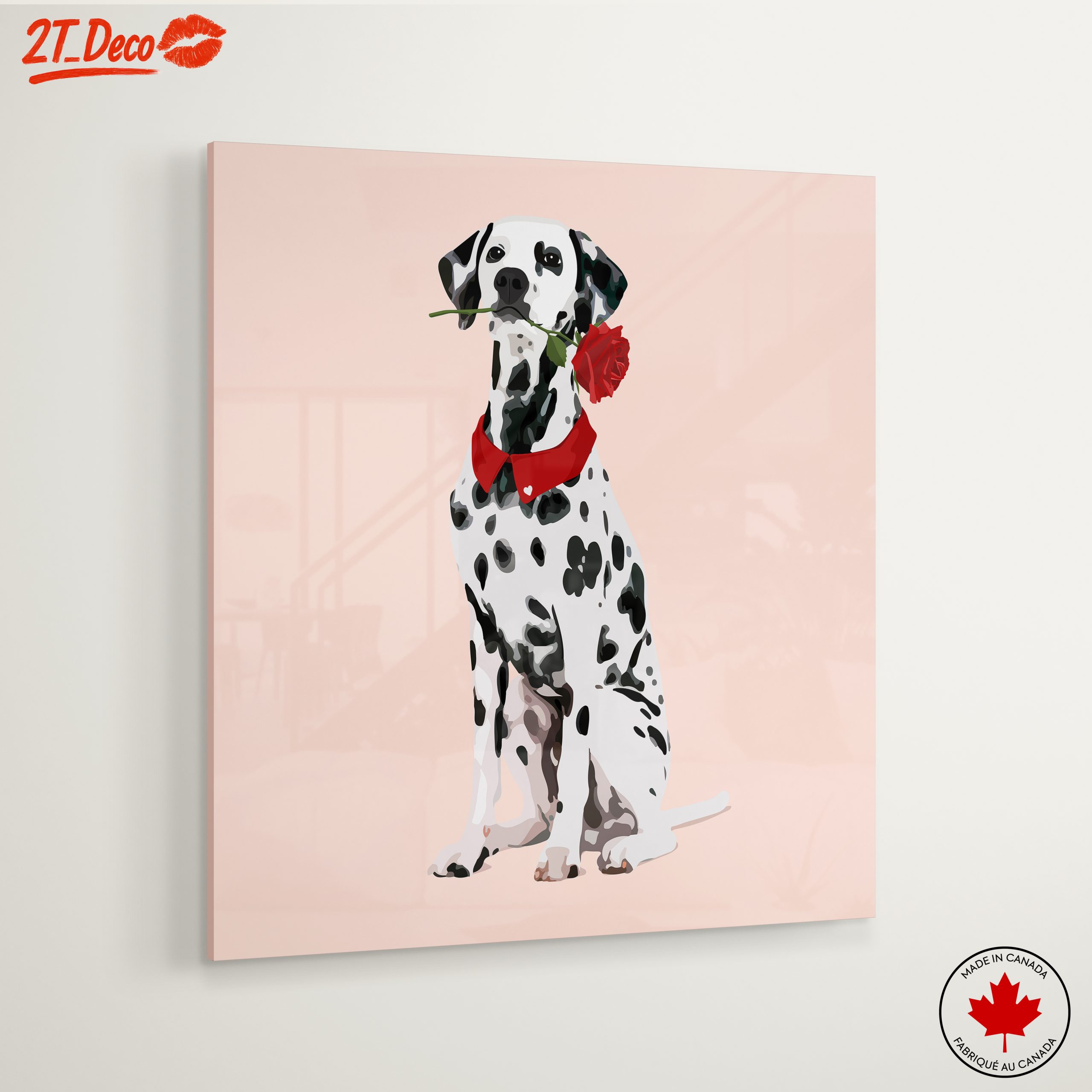 Dalmatian Dog With Rose Illustration - Image 6