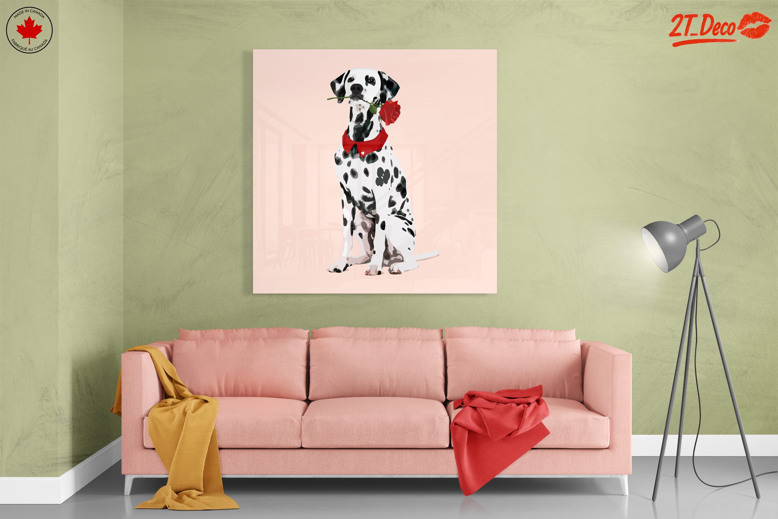Dalmatian Dog With Rose Illustration - Image 7