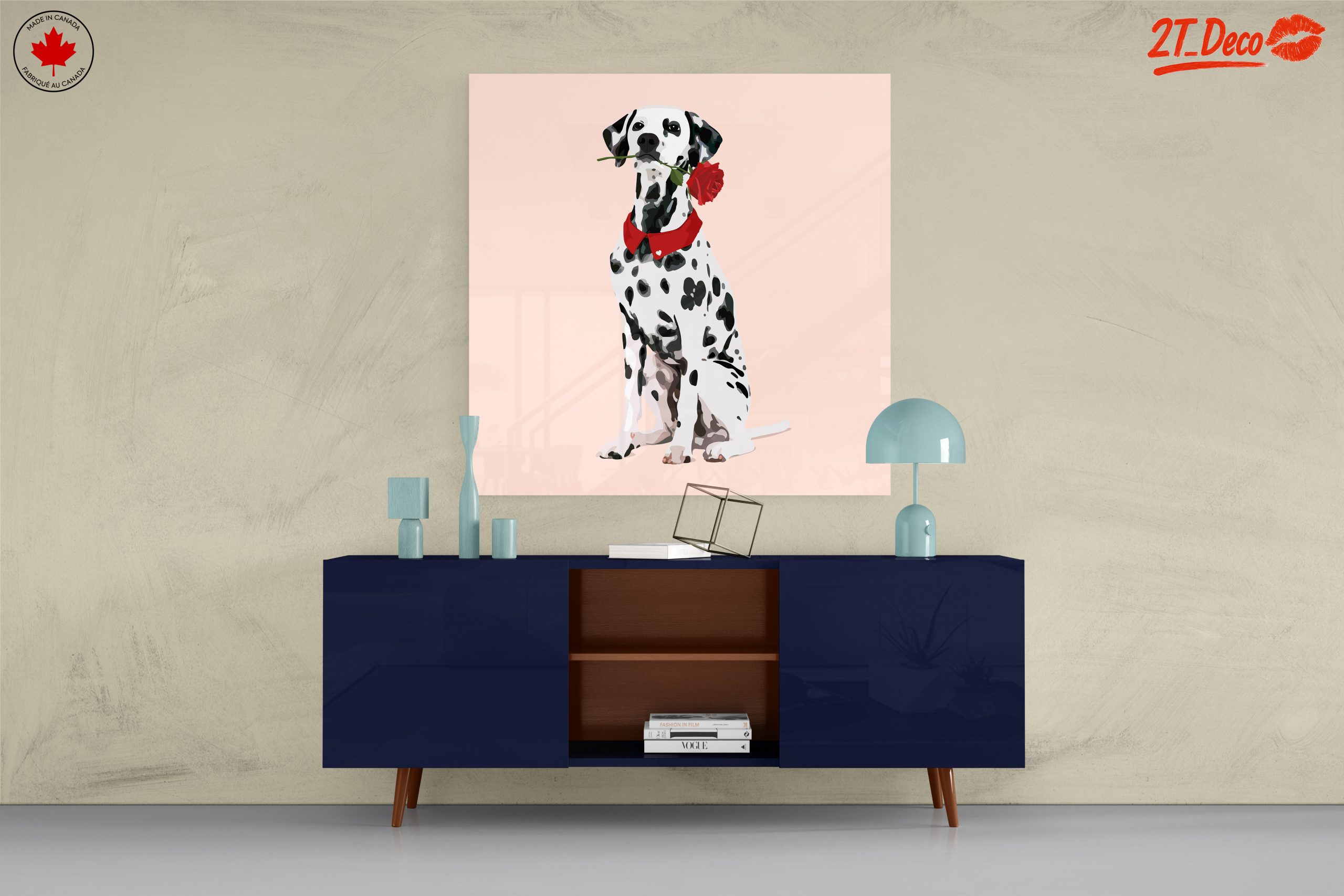 Dalmatian Dog With Rose Illustration - Image 8