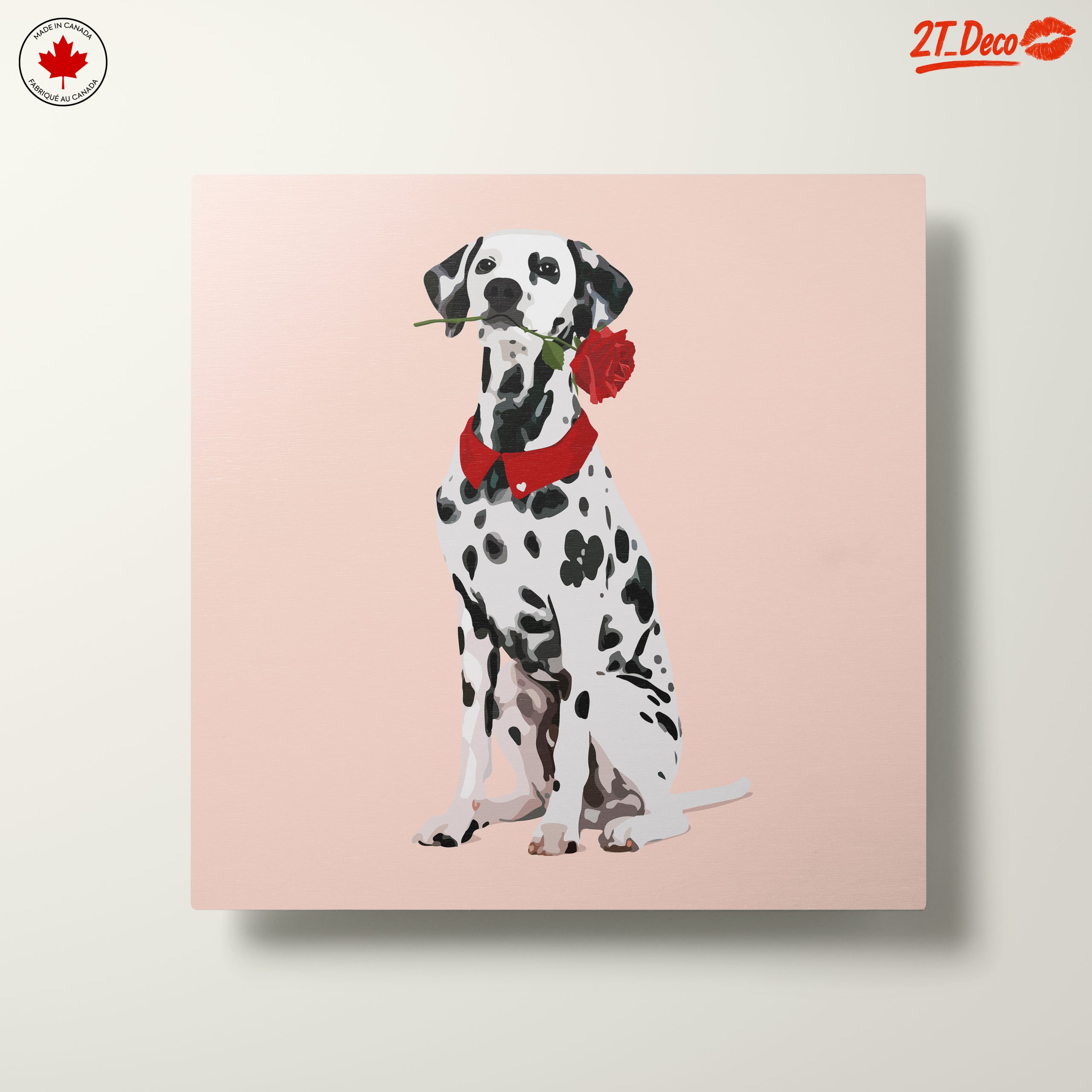 Dalmatian Dog With Rose Illustration - Image 10