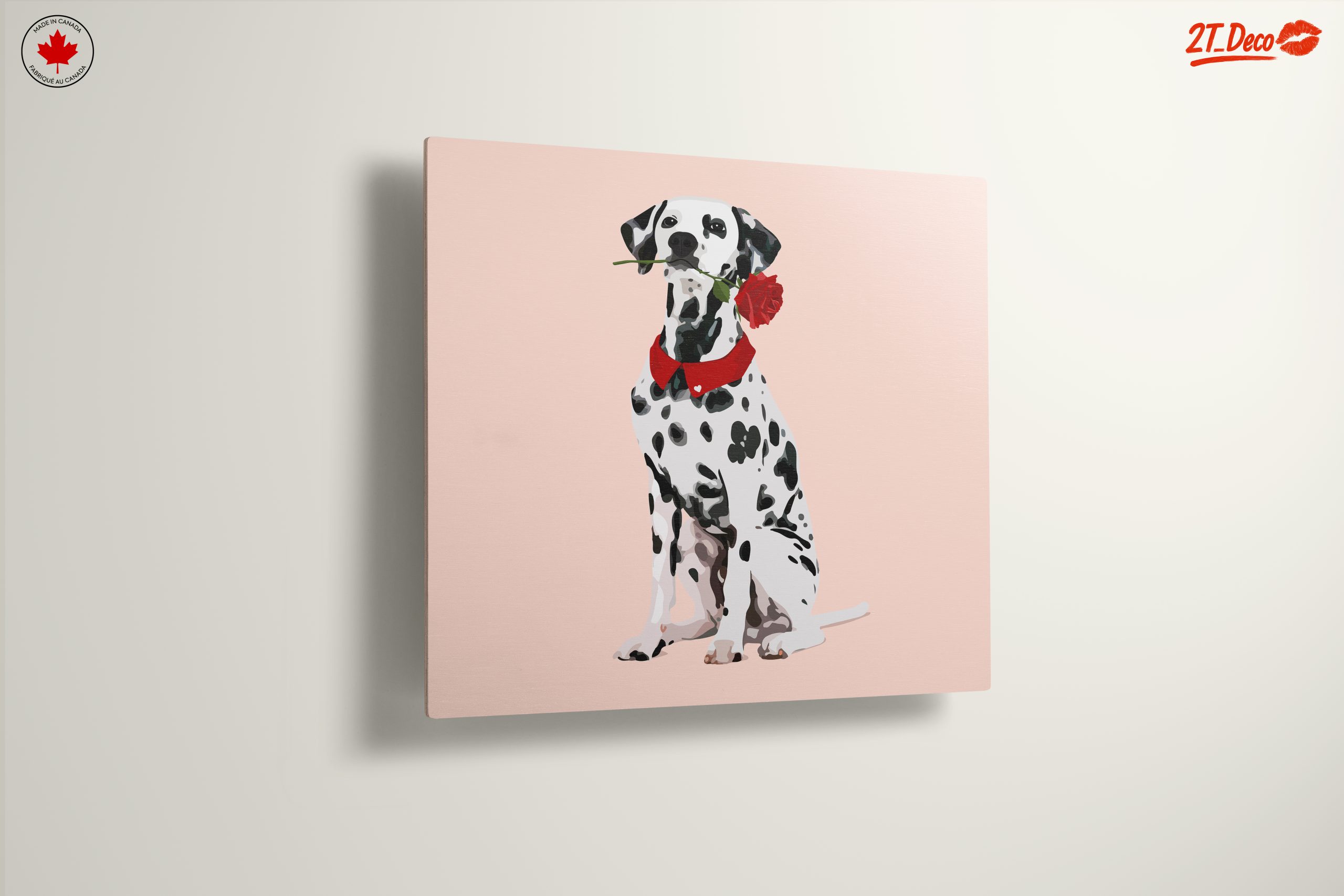 Dalmatian Dog With Rose Illustration - Image 13