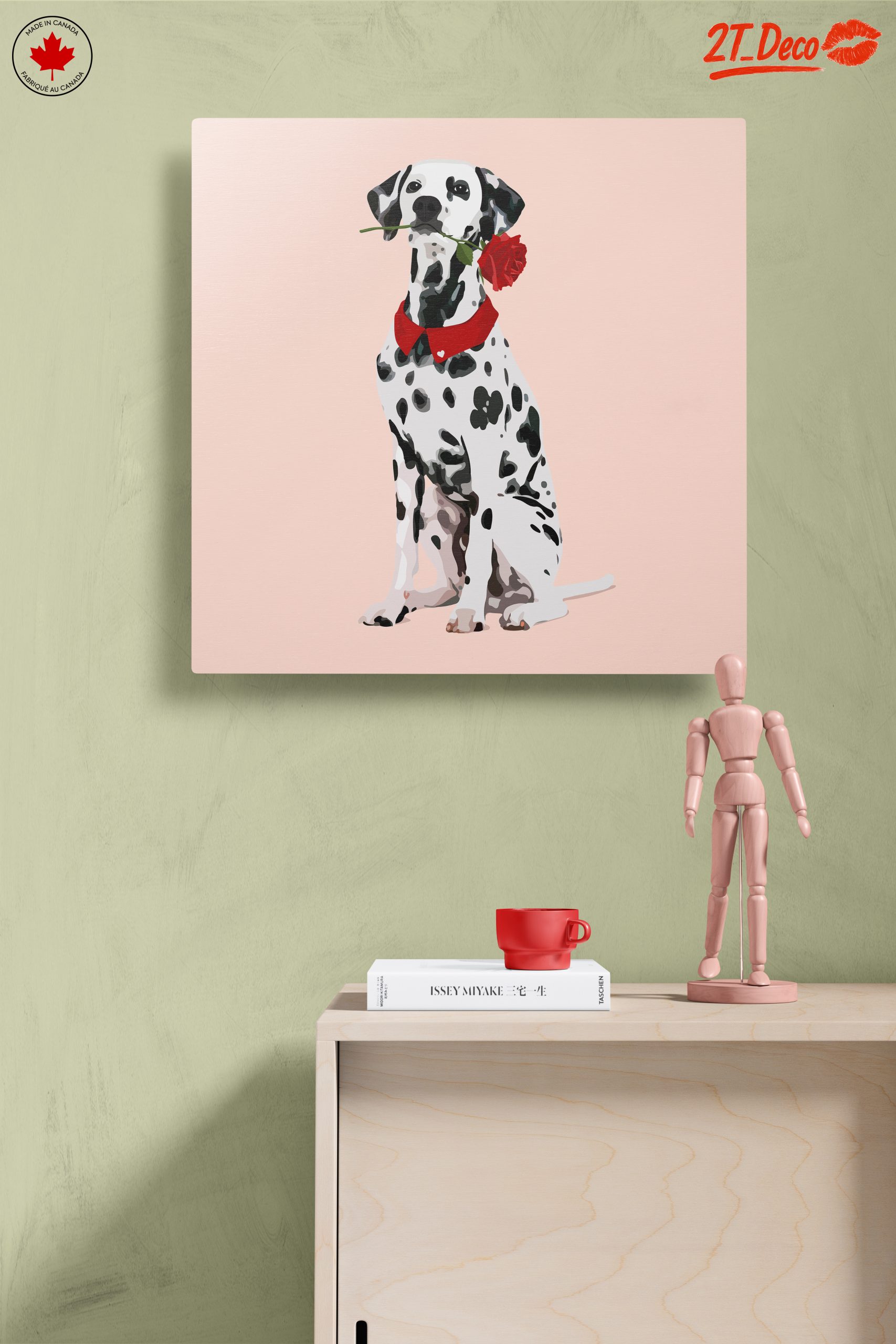 Dalmatian Dog With Rose Illustration - Image 14