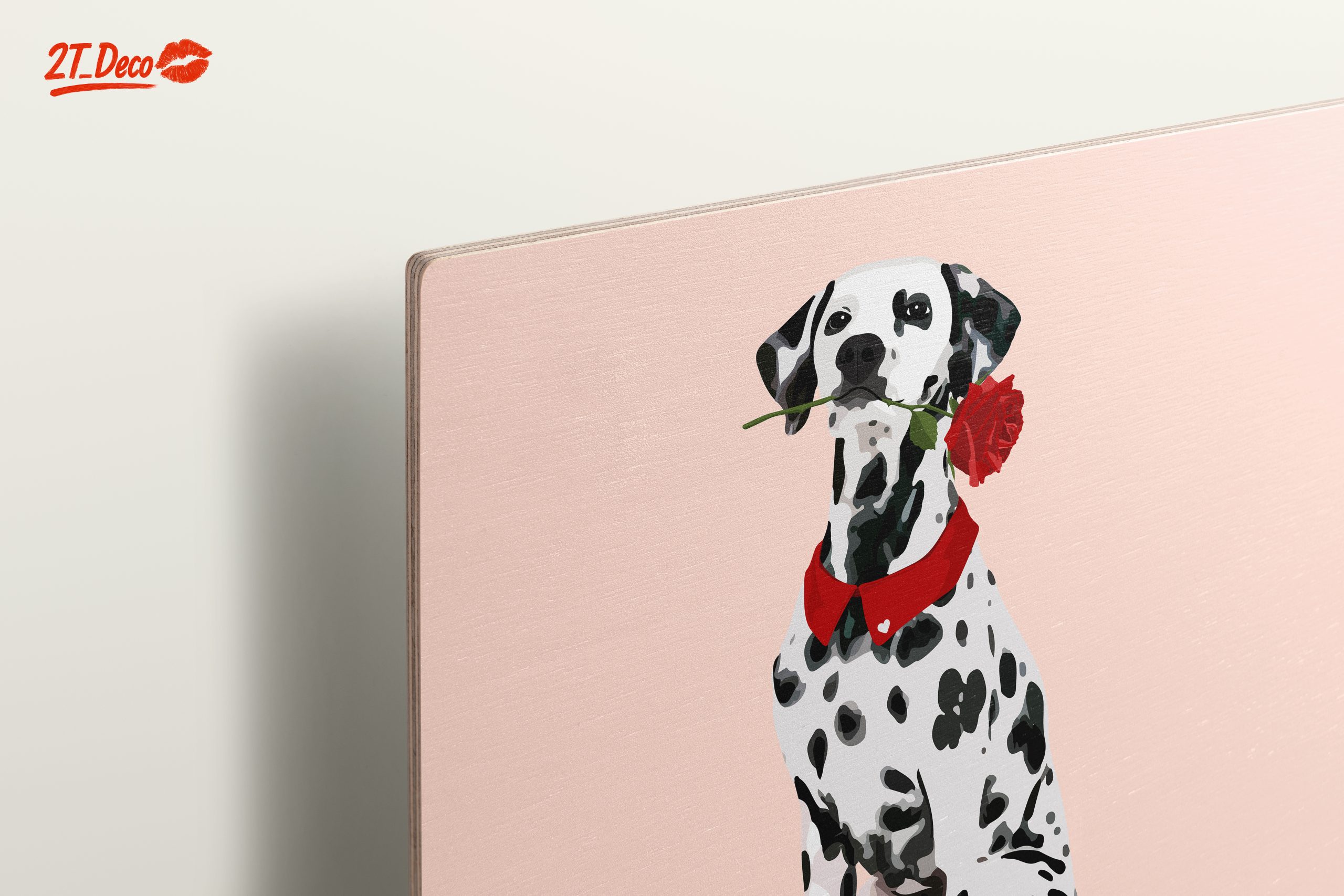 Dalmatian Dog With Rose Illustration - Image 15