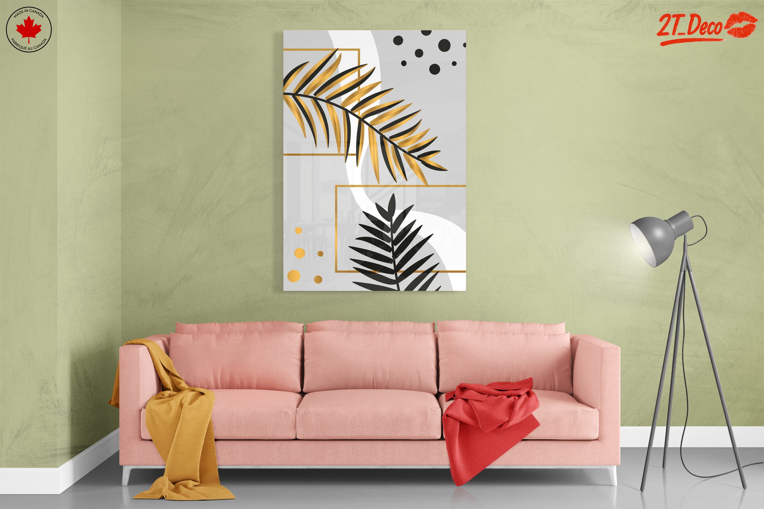 Abstract Afro Art with Gold Accents - Image 7