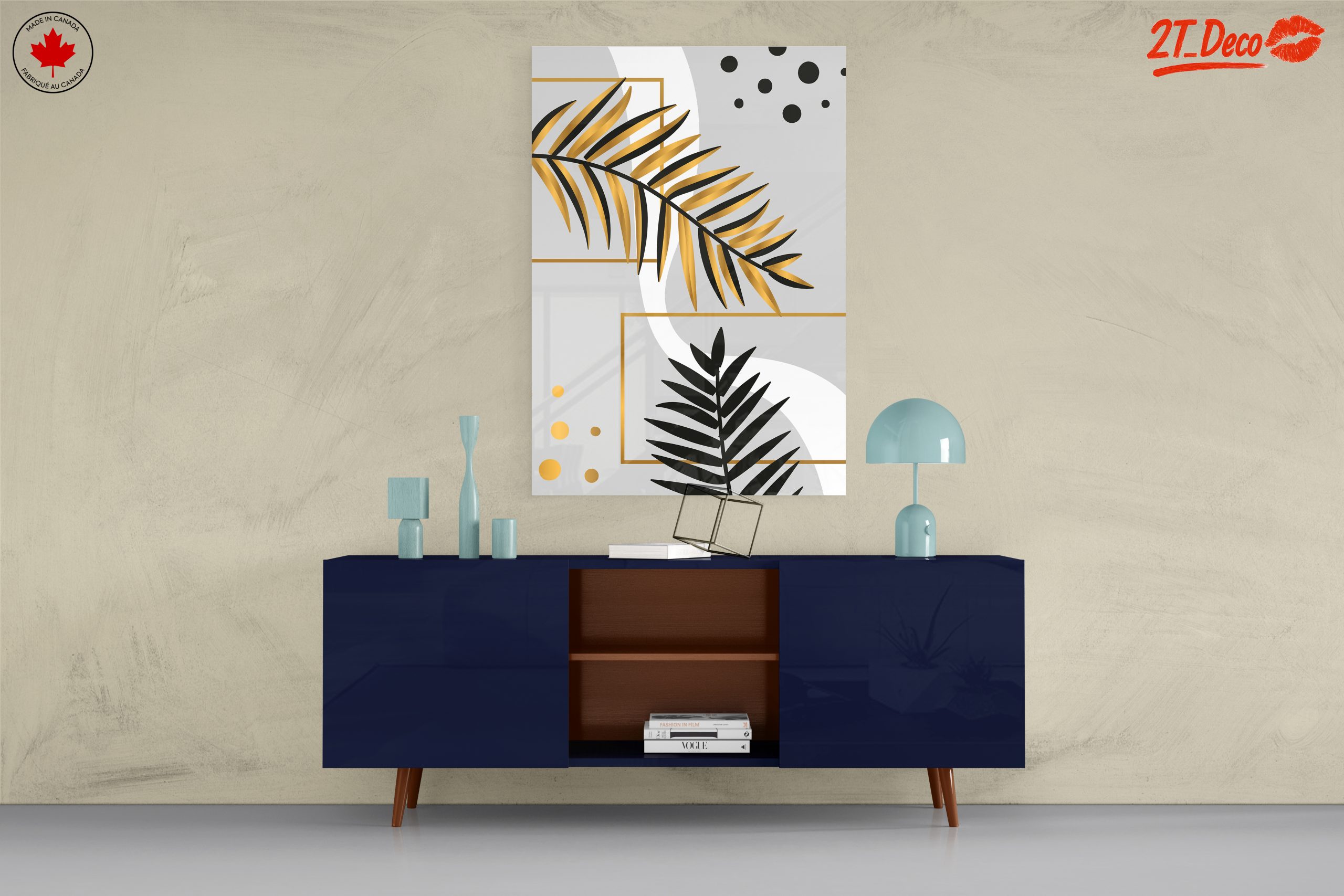 Abstract Afro Art with Gold Accents - Image 8