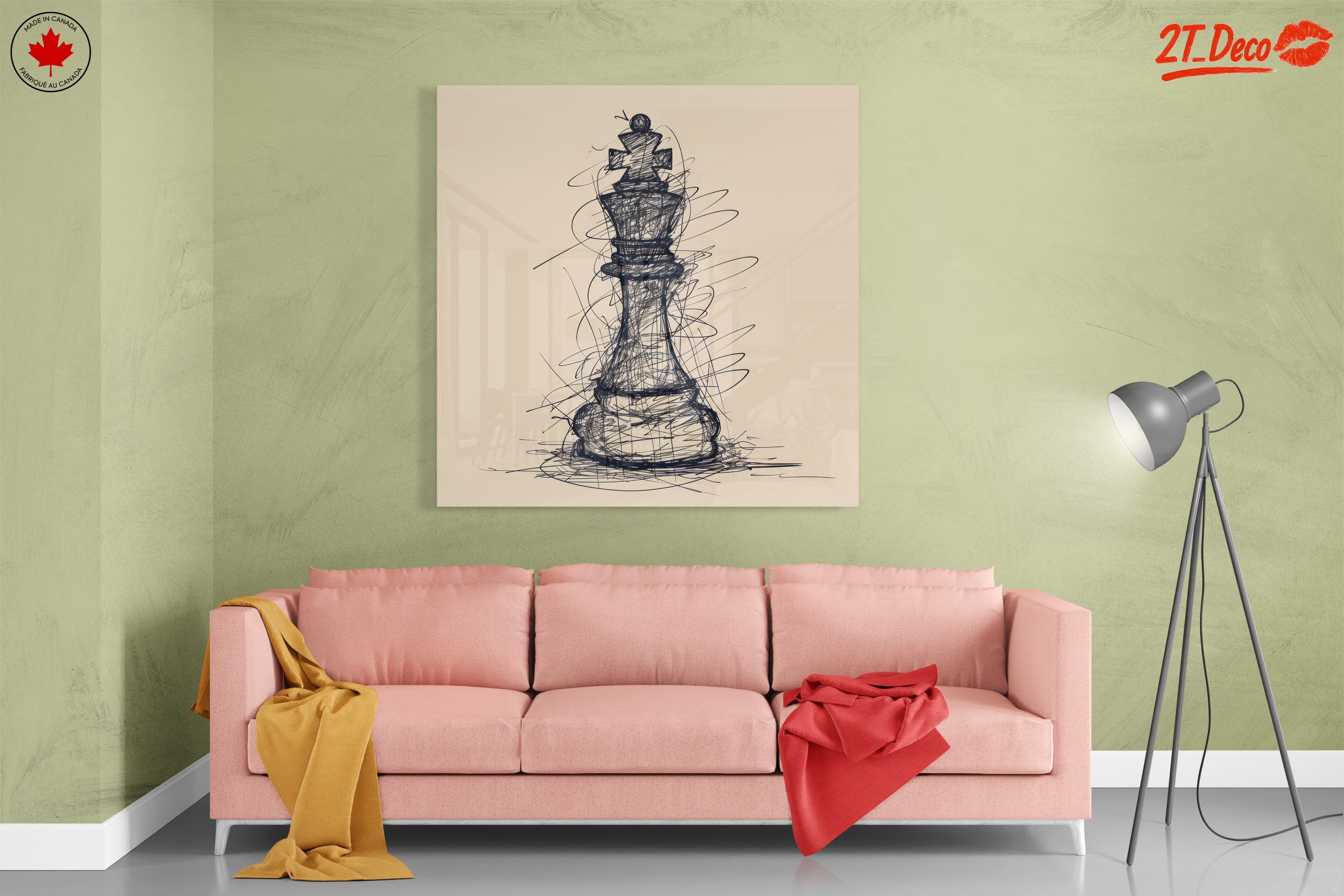 Stylish Sketch of a Chess King Piece - Image 7