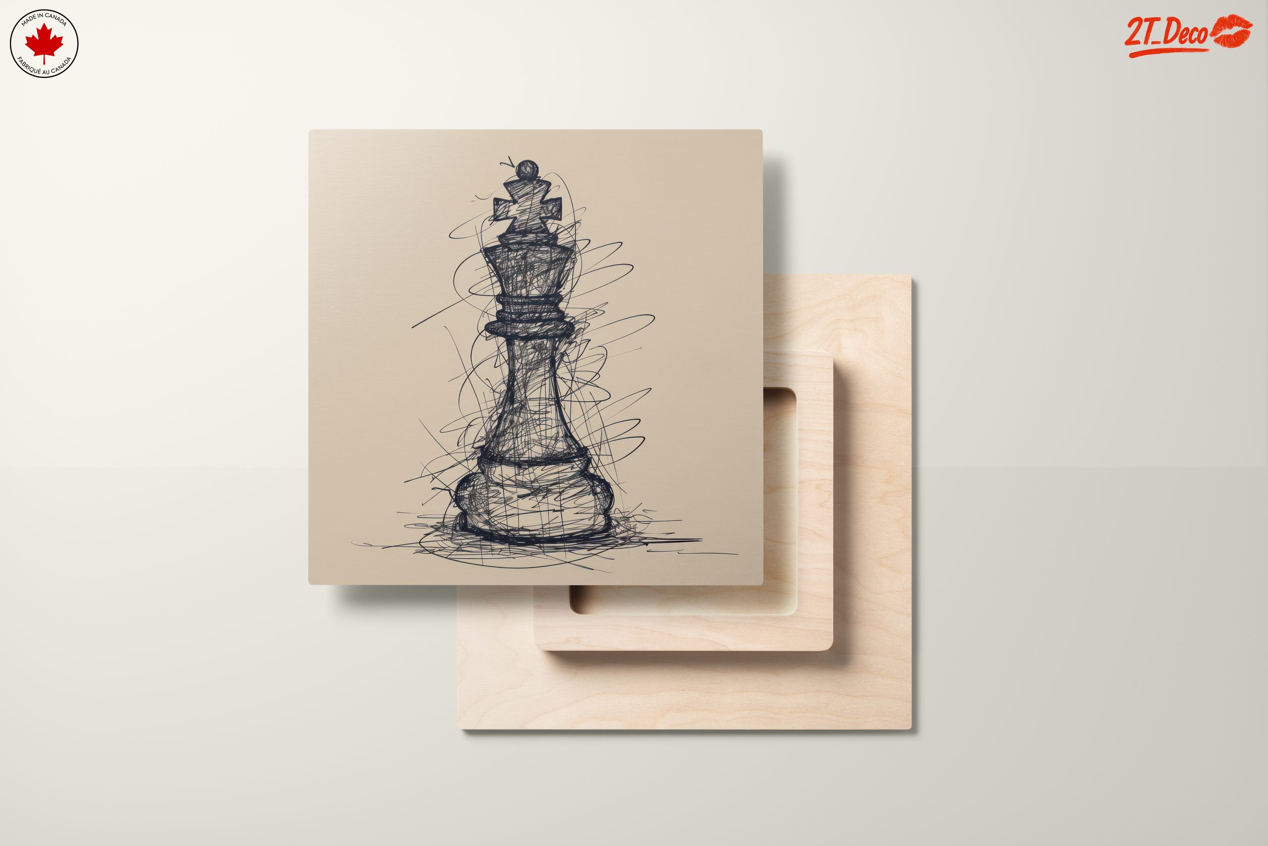 Stylish Sketch of a Chess King Piece - Image 11