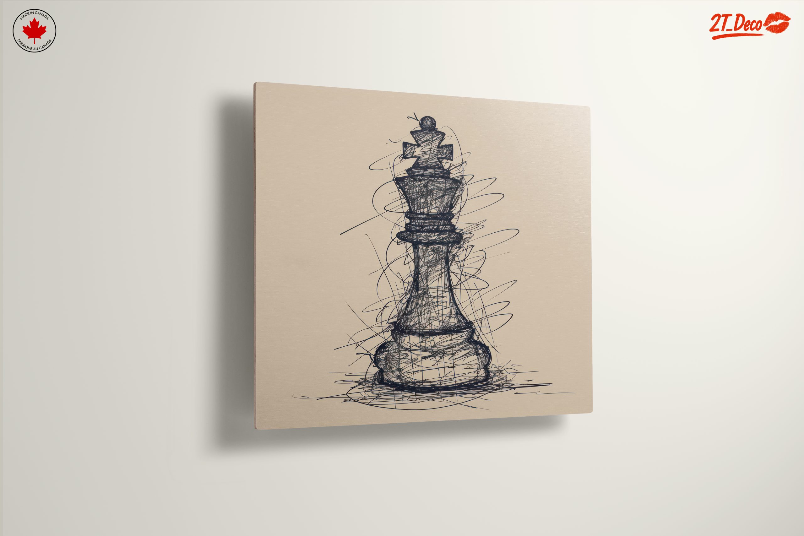 Stylish Sketch of a Chess King Piece - Image 13