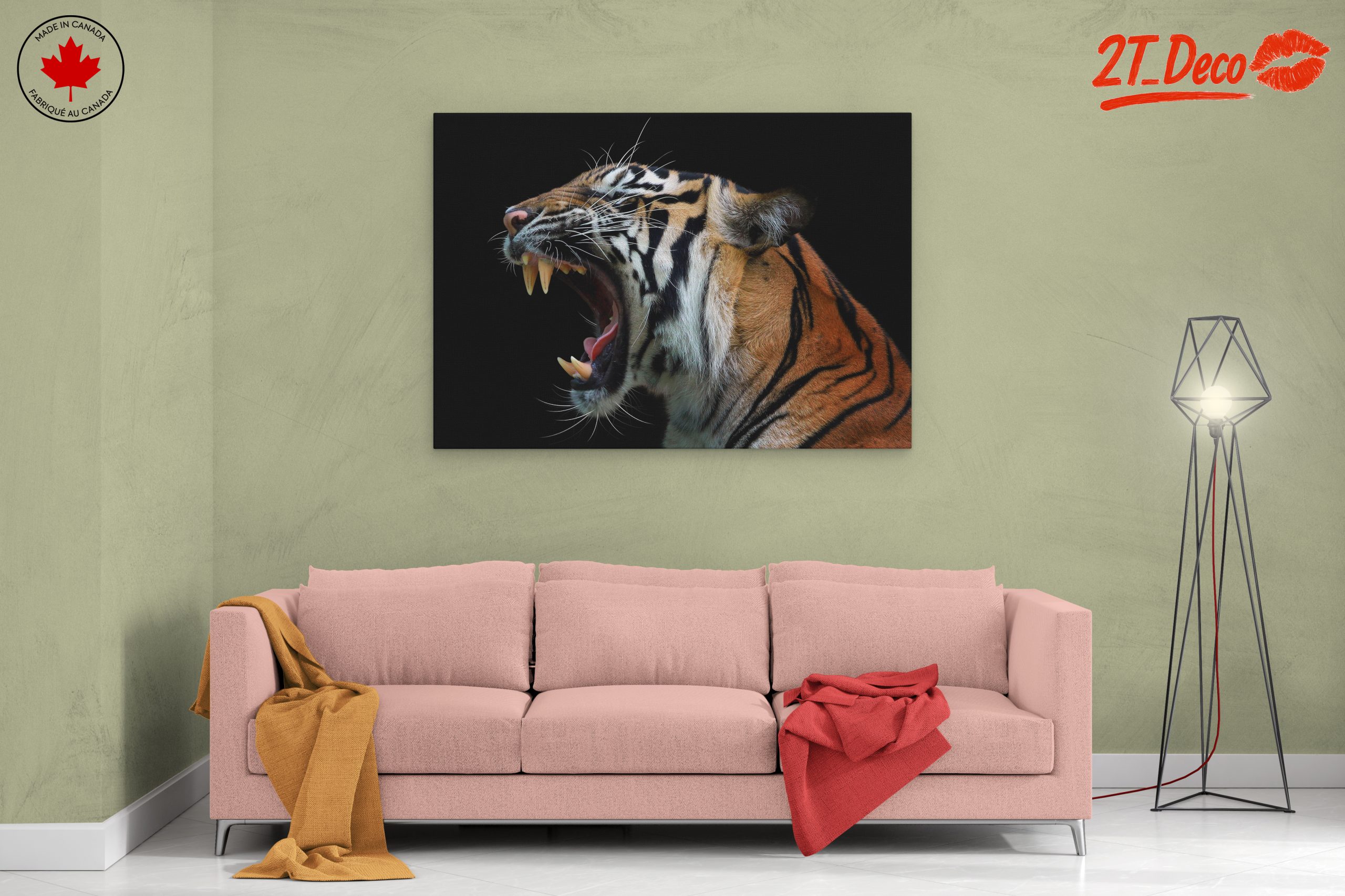 Majestic Tiger Roaring Wall Art - Image 2