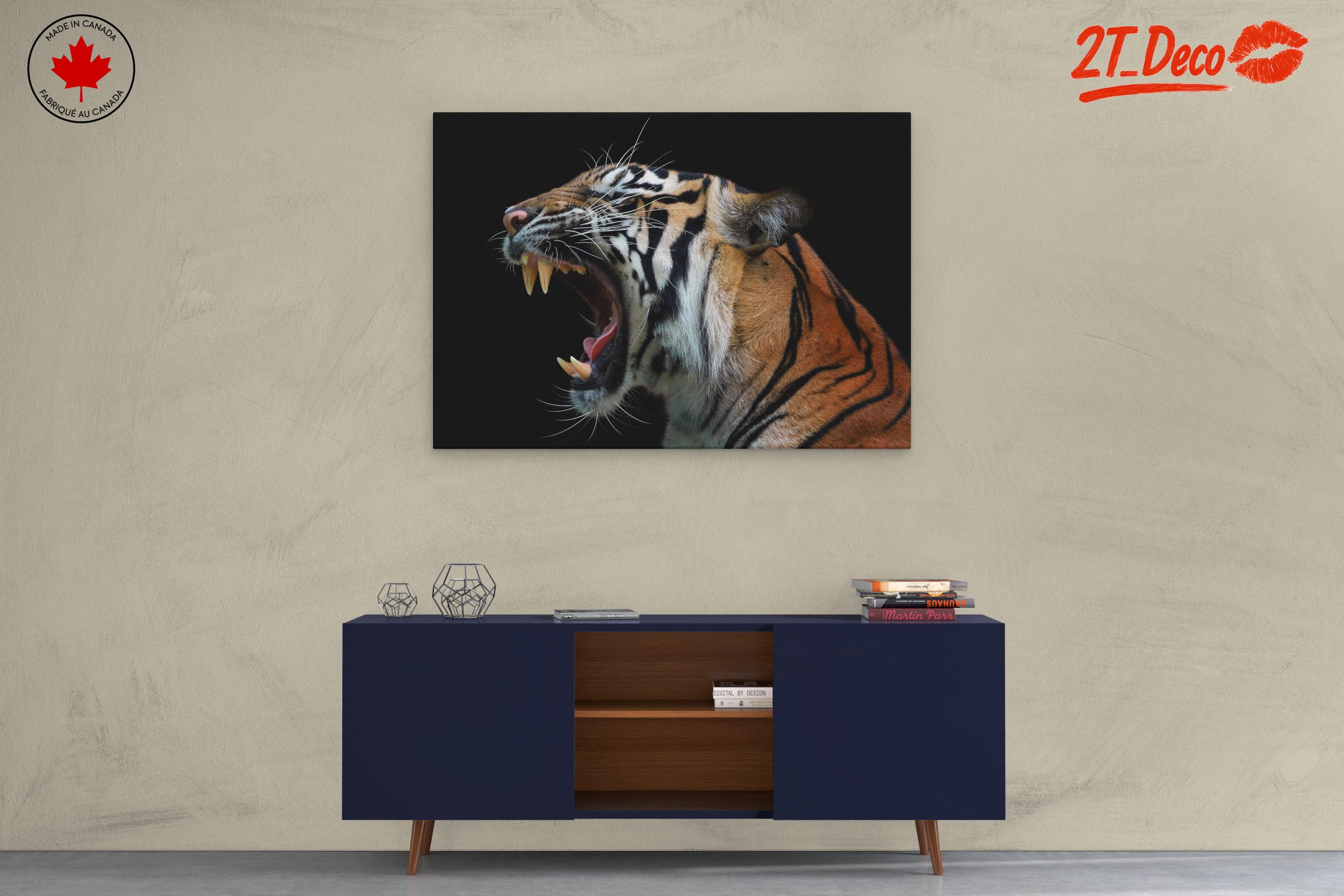 Majestic Tiger Roaring Wall Art - Image 3