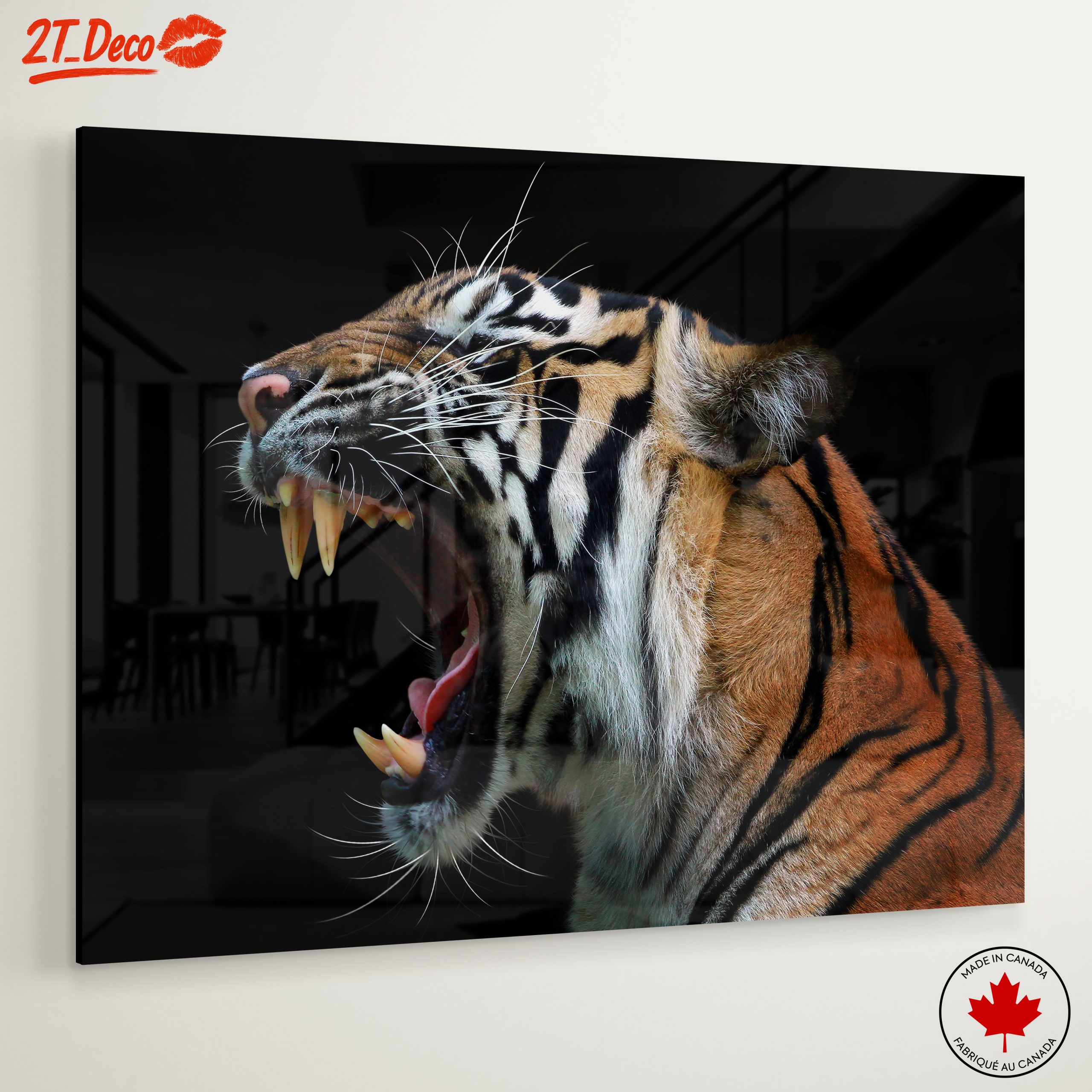 Majestic Tiger Roaring Wall Art - Image 6