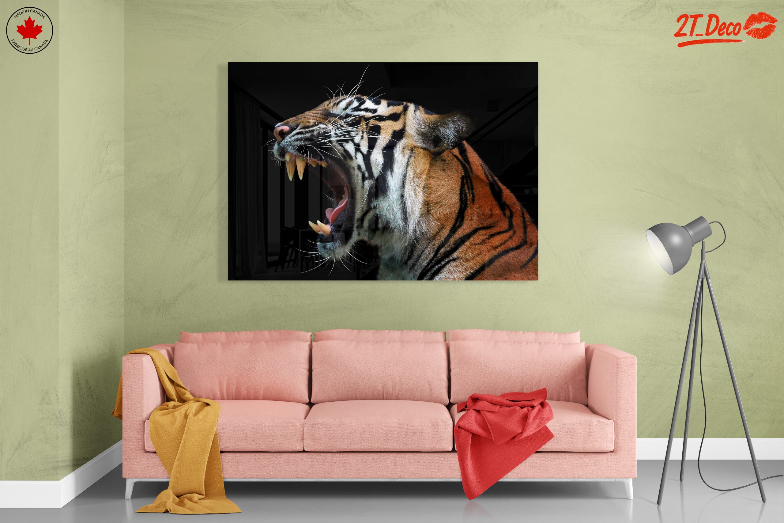 Majestic Tiger Roaring Wall Art - Image 7