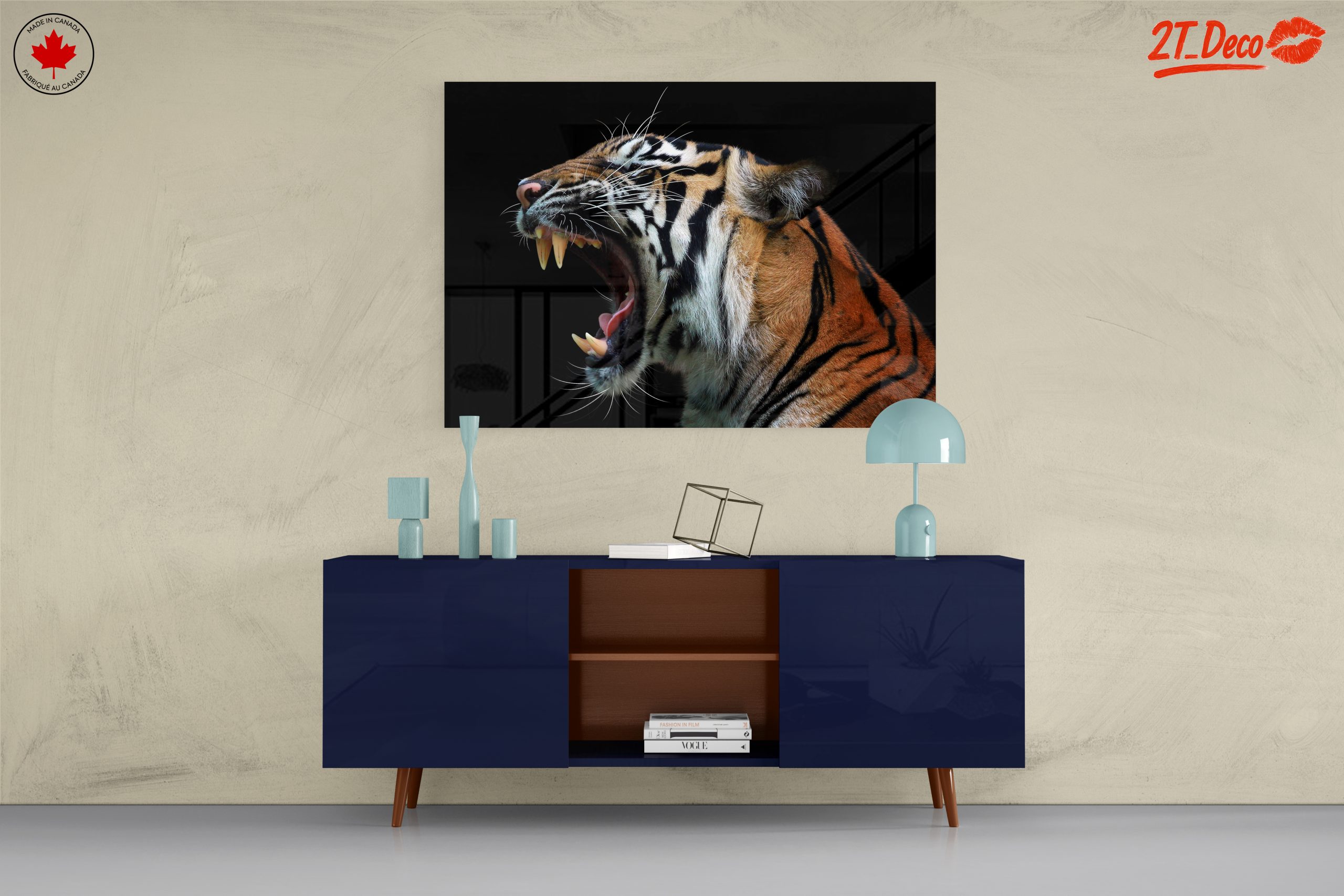 Majestic Tiger Roaring Wall Art - Image 8