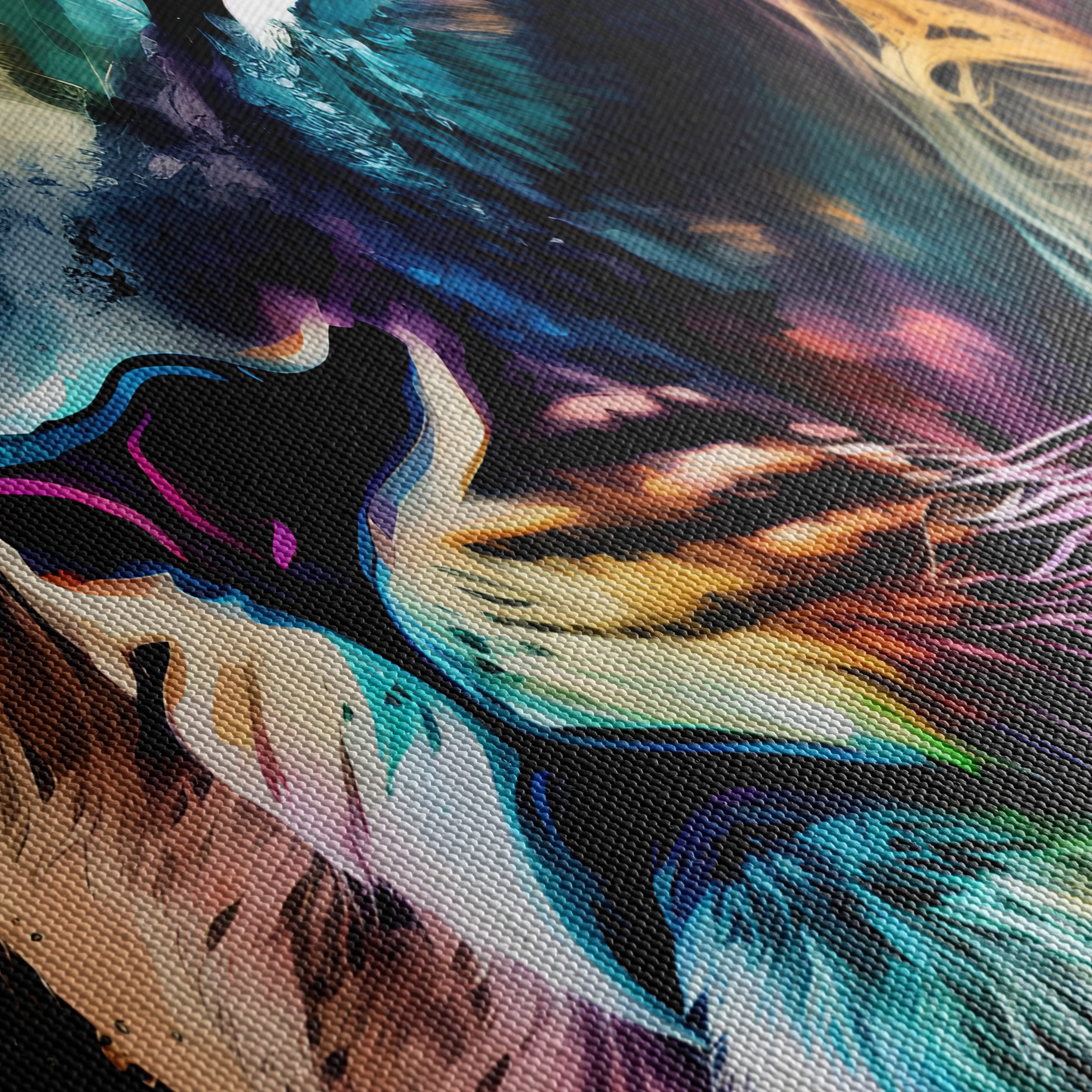 Colorful Lion Portrait Wall Art - Image 5