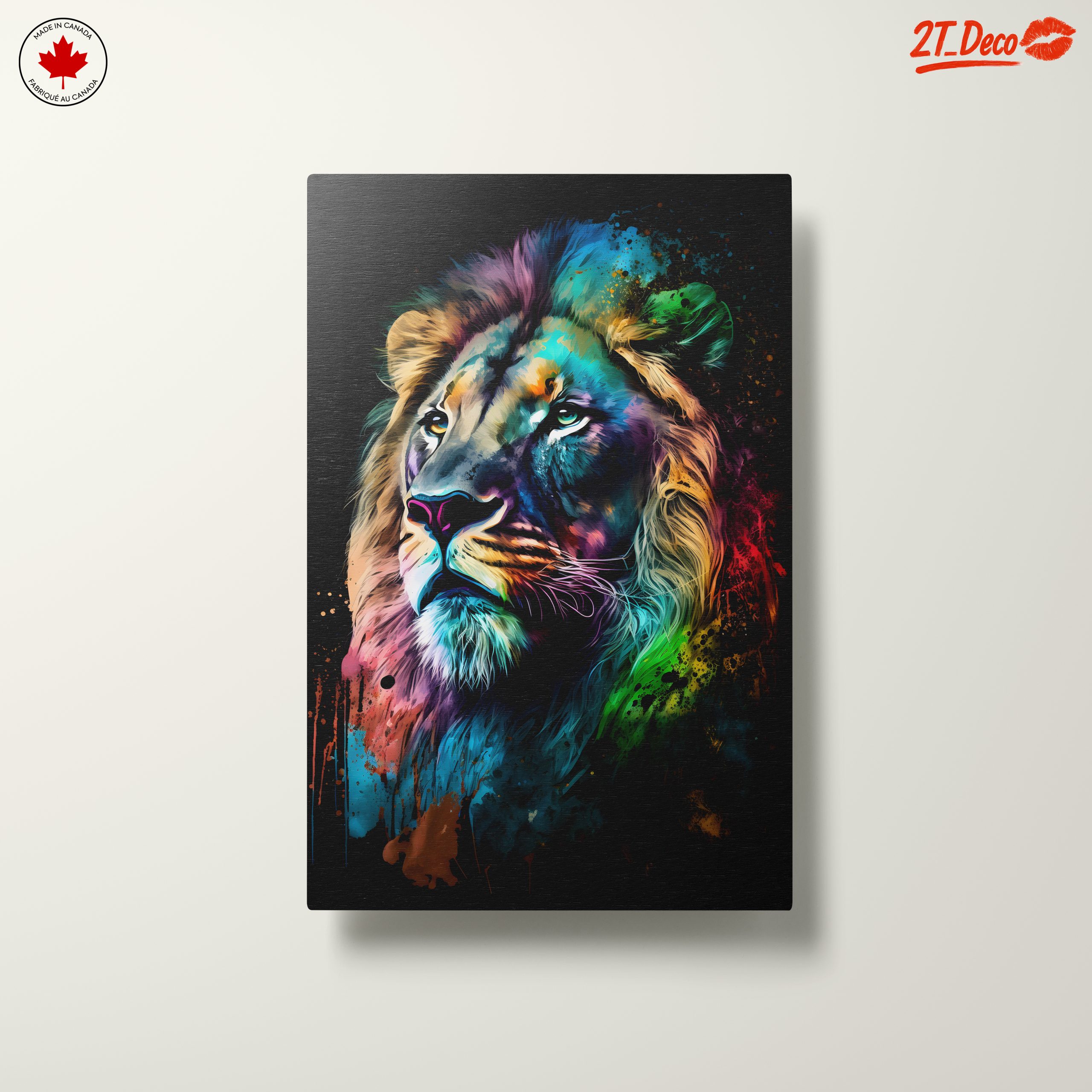 Colorful Lion Portrait Wall Art - Image 10