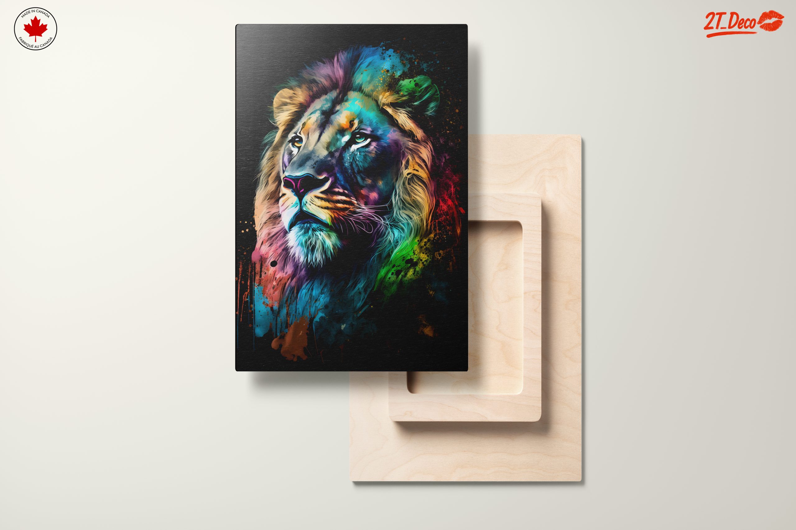 Colorful Lion Portrait Wall Art - Image 11