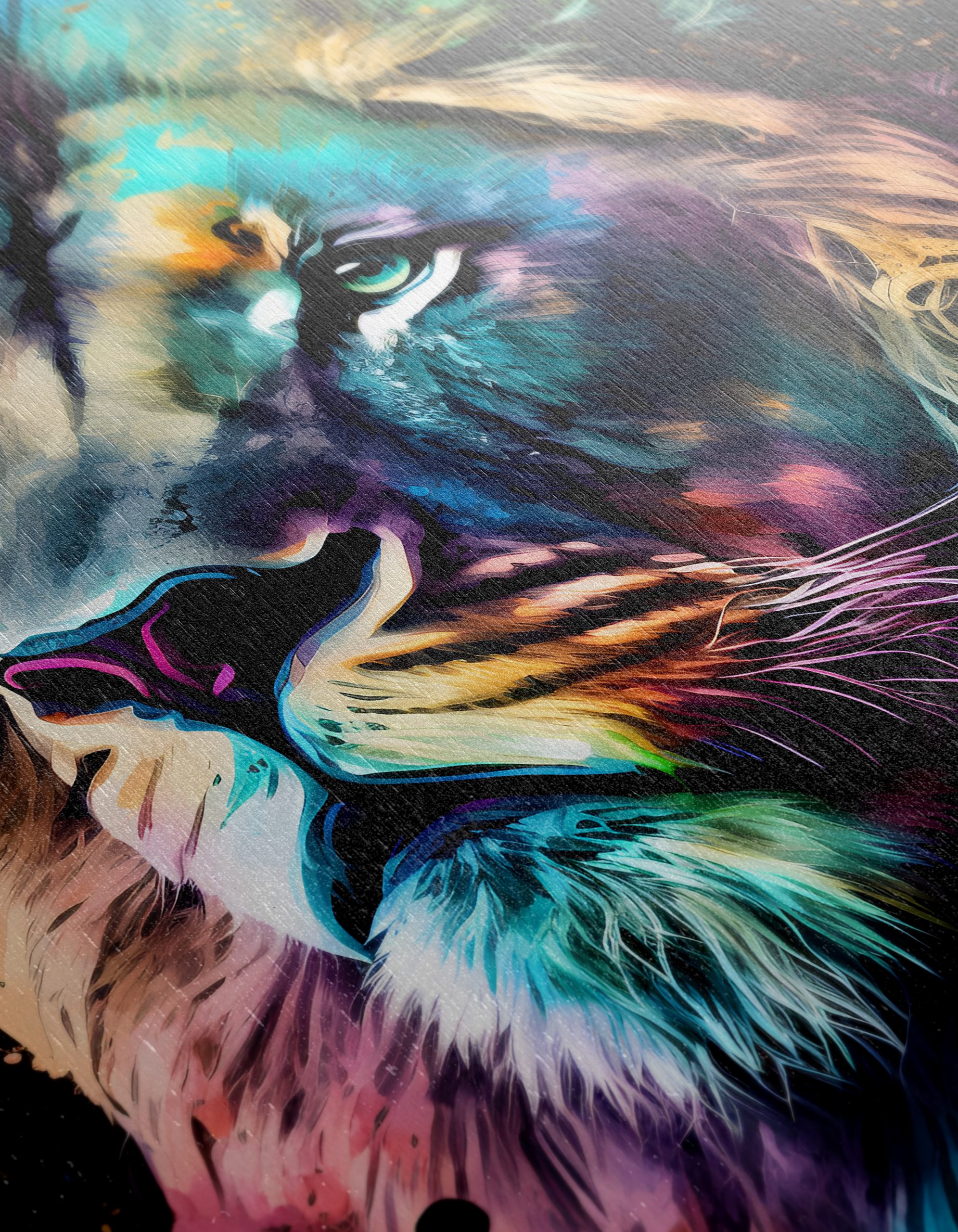 Colorful Lion Portrait Wall Art - Image 12